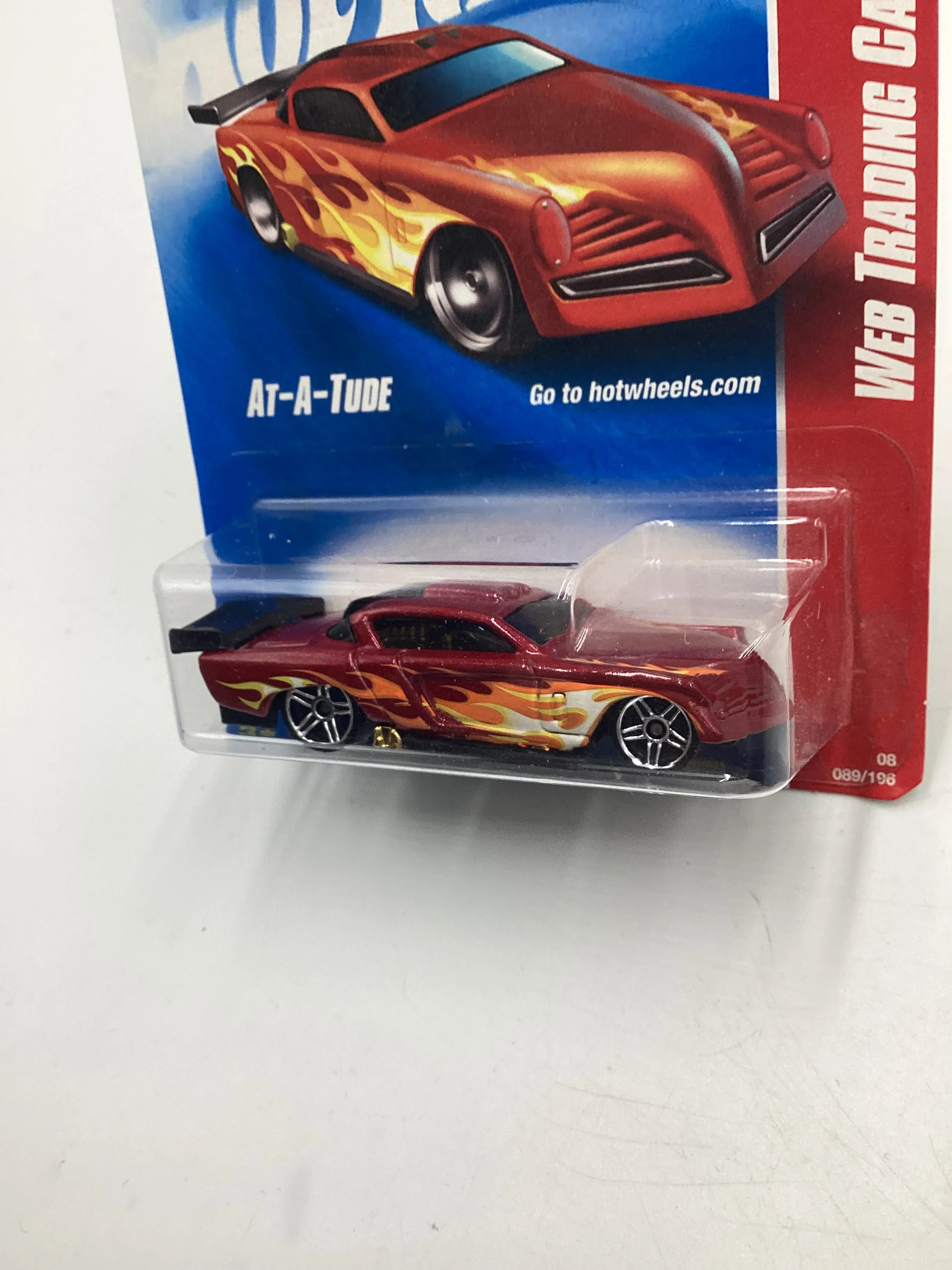 2008 Hot Wheels Web Trading Cars #89 At-A-Tude Red EE2 - Image 4