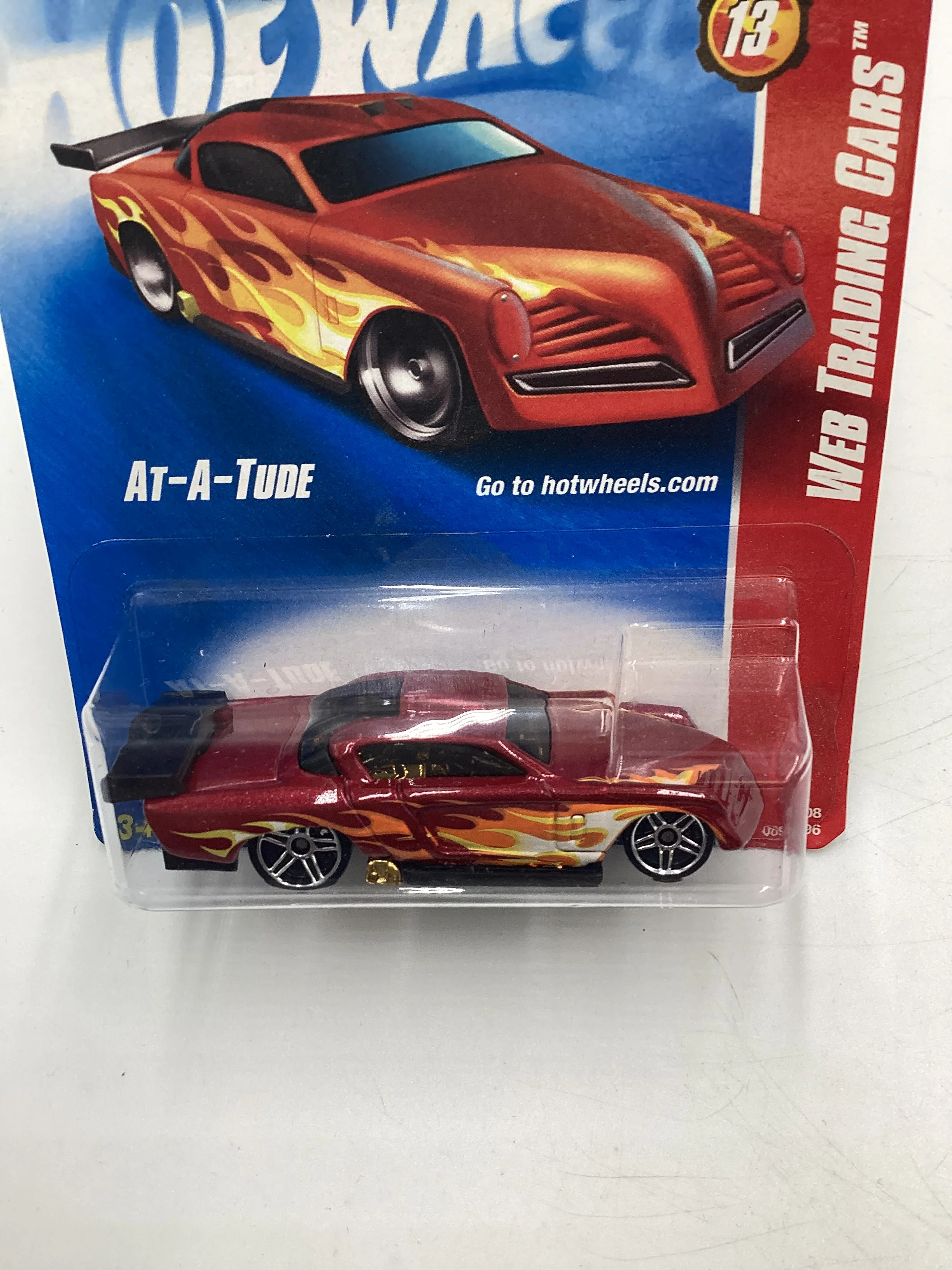 2008 Hot Wheels Web Trading Cars #89 At-A-Tude Red EE2 - Image 6