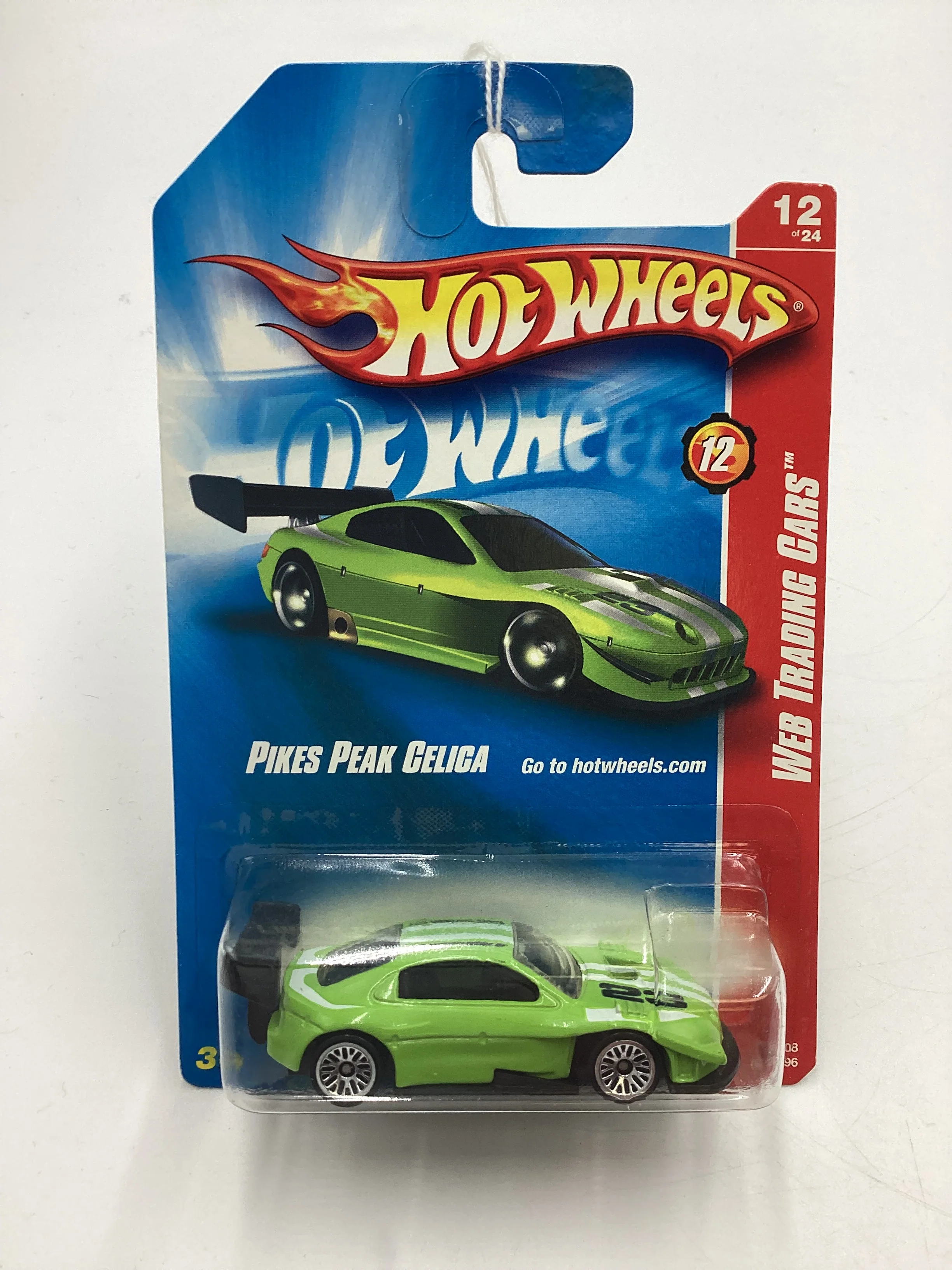 2008 Hot Wheels Web Trading Cars #88 Pikes Pike Celica Green 61A - Image 2