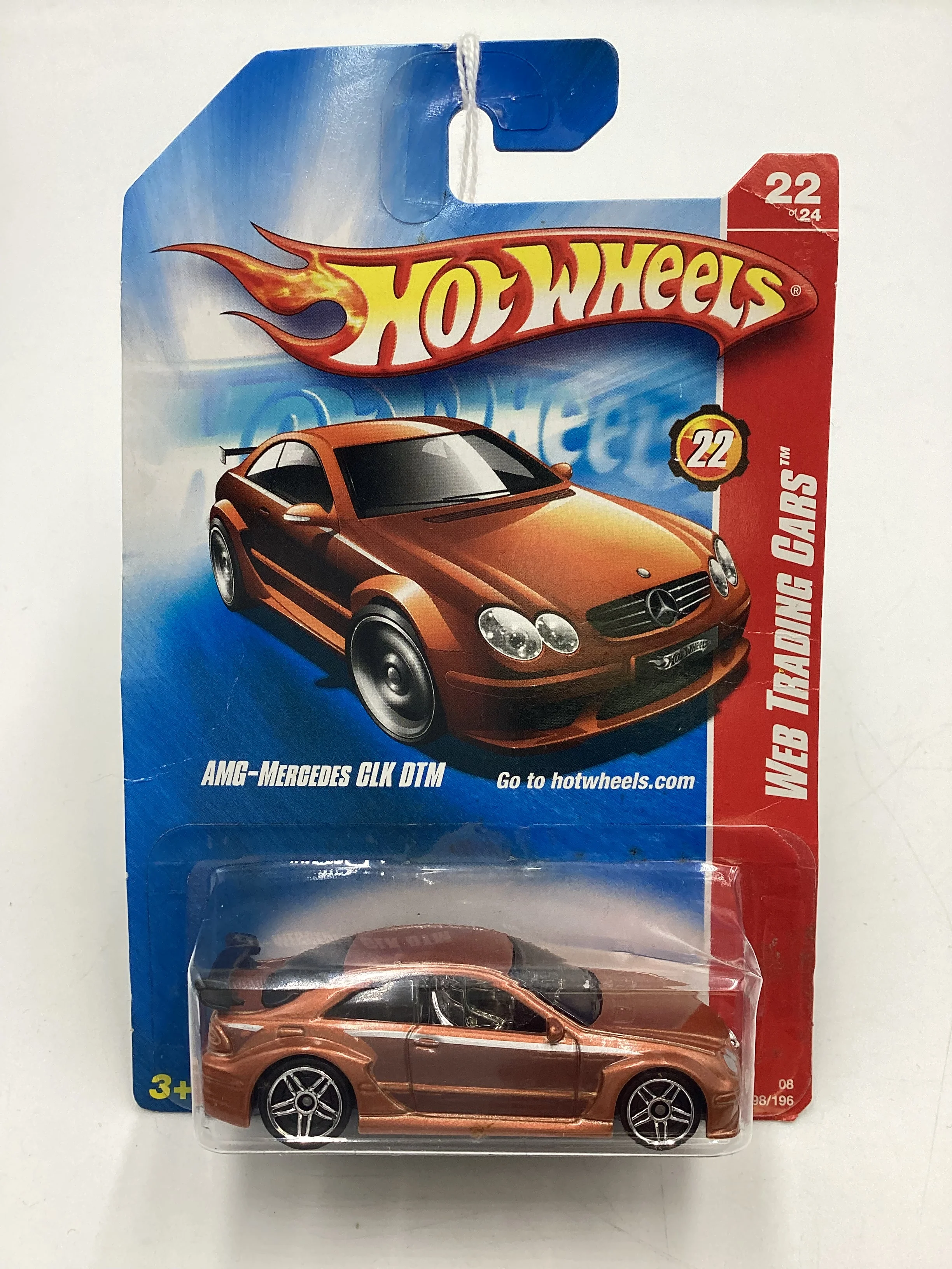 2008 Hot Wheels Web Trading Cars #98 AMG Mercedes CLK DTM Copper Bad Card - Image 2