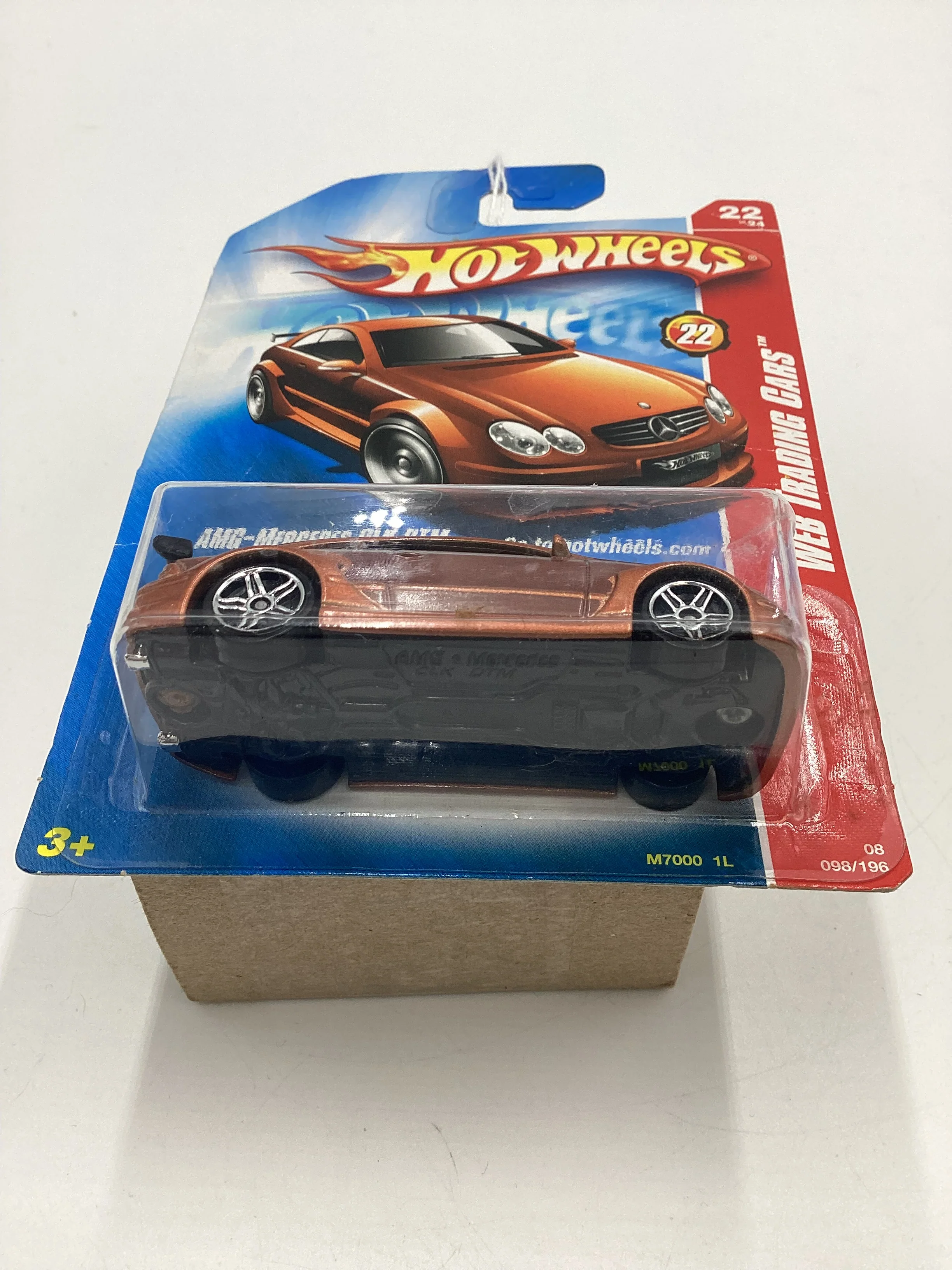 2008 Hot Wheels Web Trading Cars #98 AMG Mercedes CLK DTM Copper Bad Card - Image 7