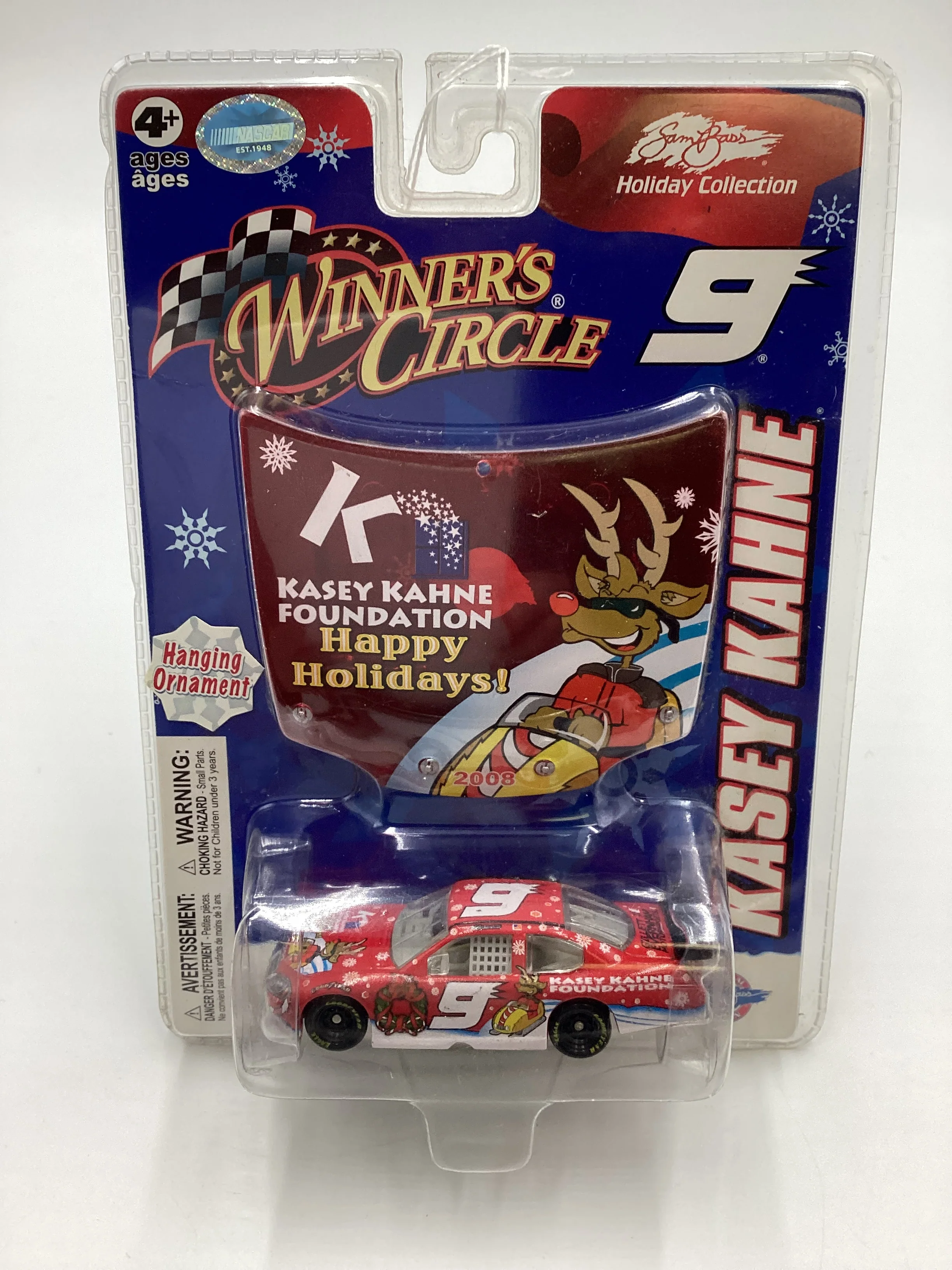 2008 Winners Circle Sam Bass Holiday Collection Kasey Kahne Foundation Happy Holidays #9 Dodge Red SR - Image 2
