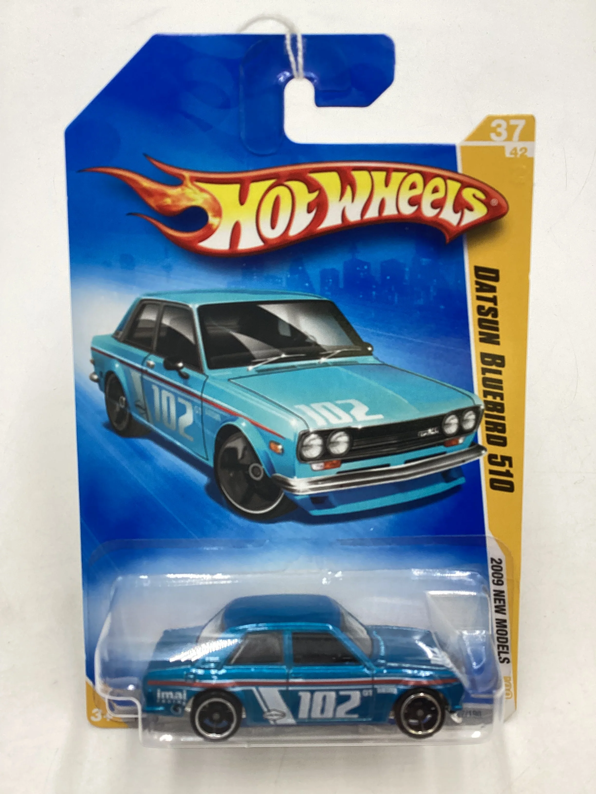 2009 Hot Wheels #037 Datsun Bluebird 510 Blue (SR) - Image 2