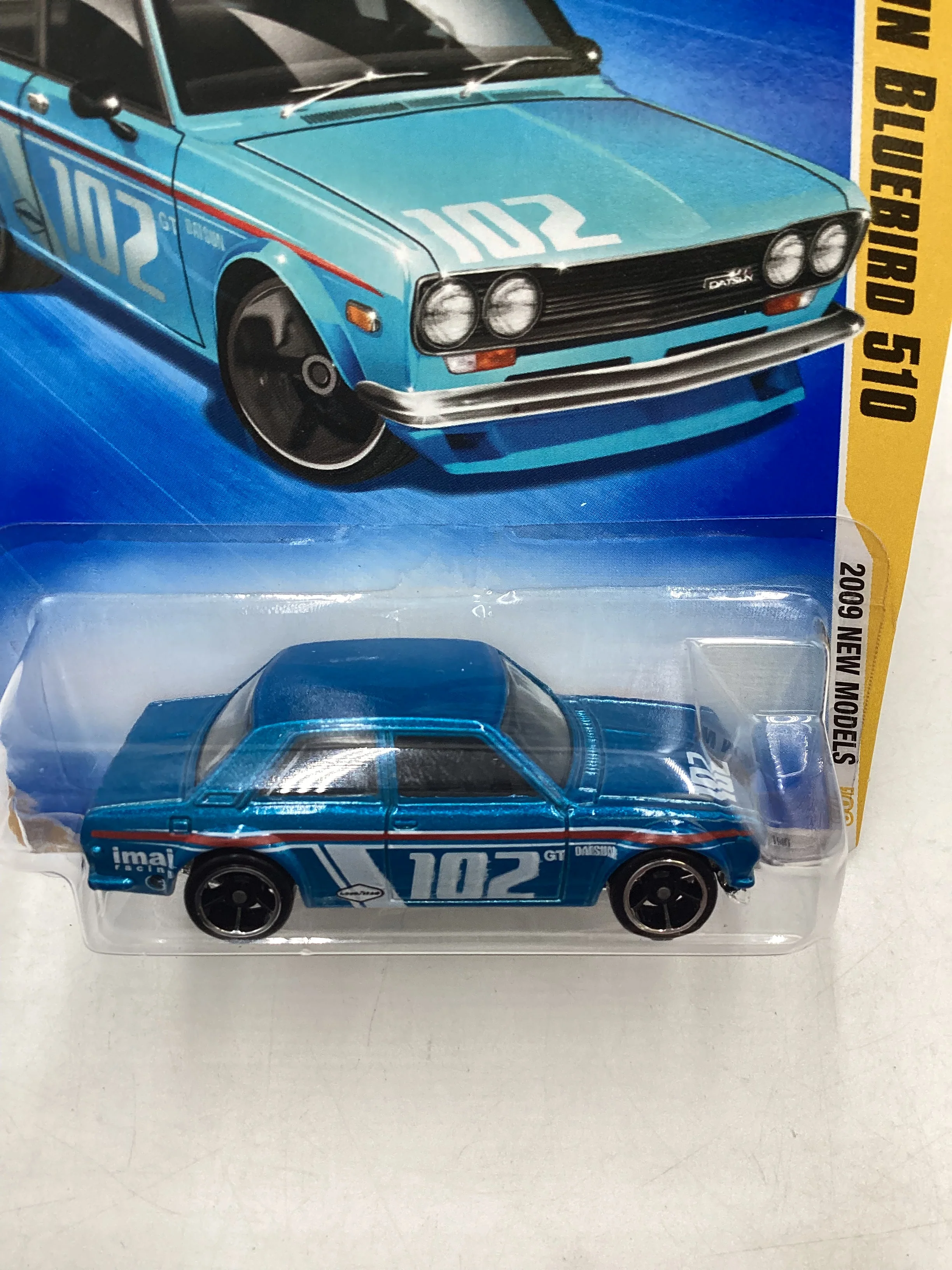 2009 Hot Wheels #037 Datsun Bluebird 510 Blue (SR) - Image 6