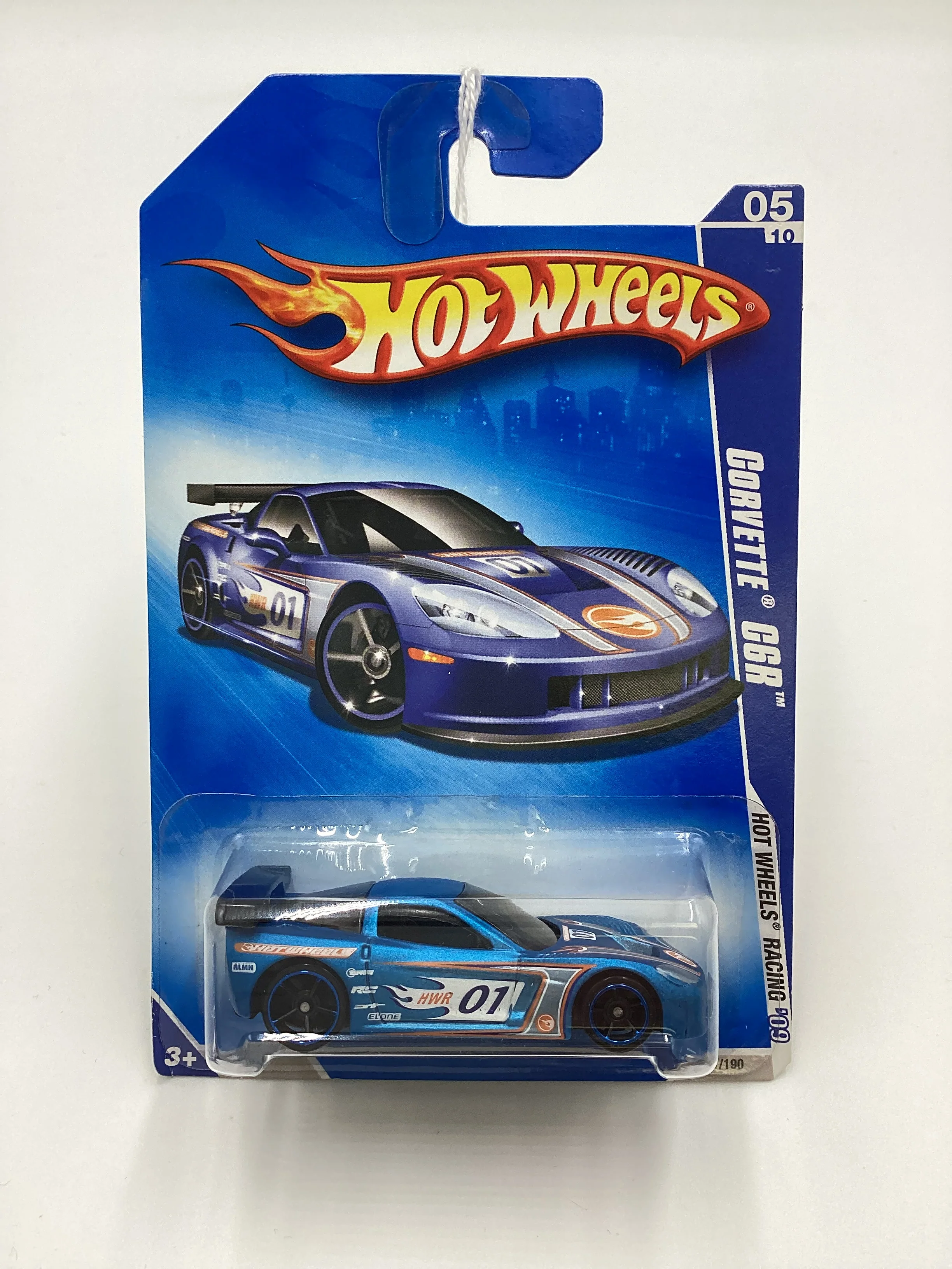 2009 Hot Wheels #71 Corvette C6R Blue 14i - Image 2