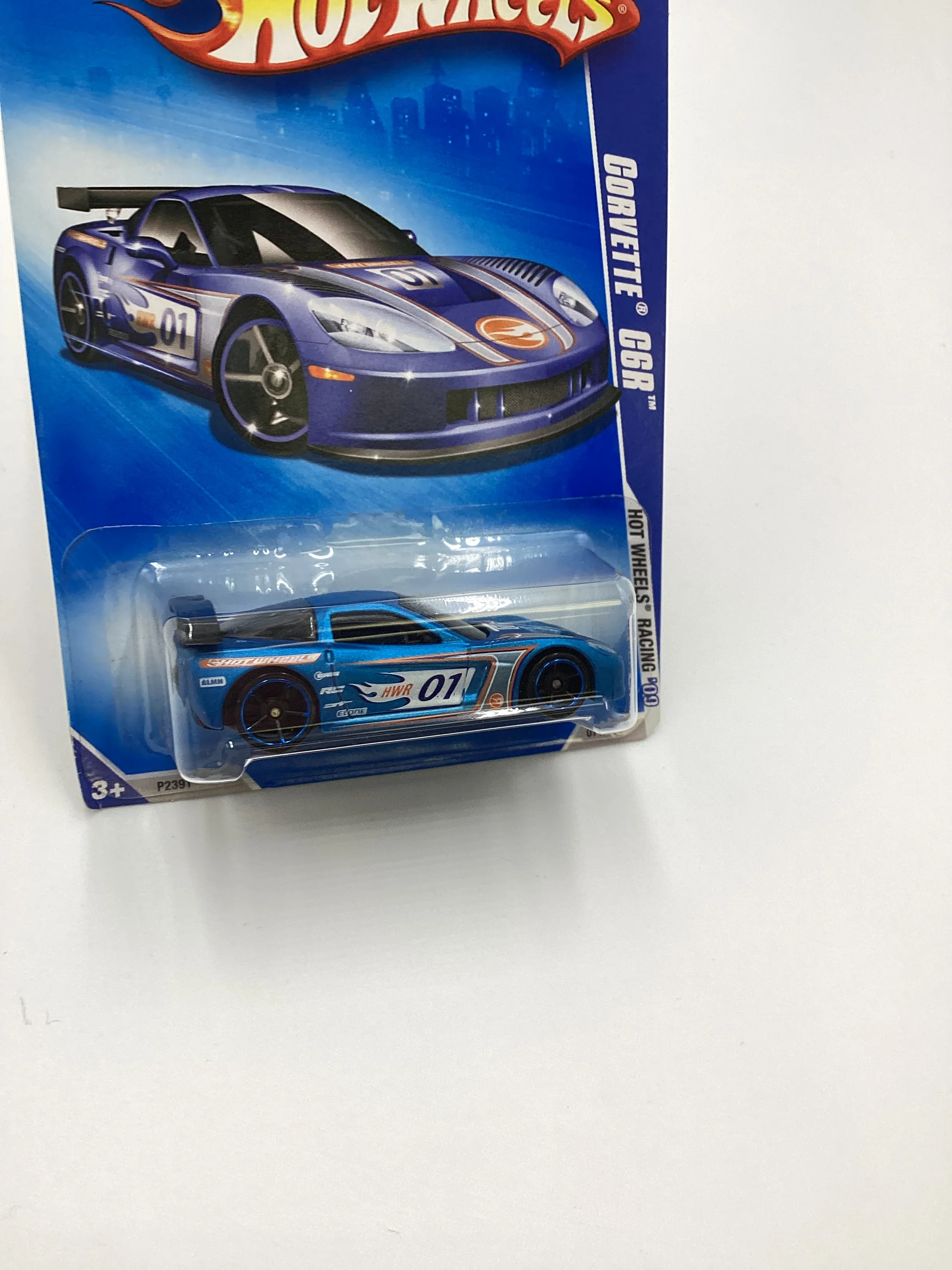 2009 Hot Wheels #71 Corvette C6R Blue 14i - Image 5