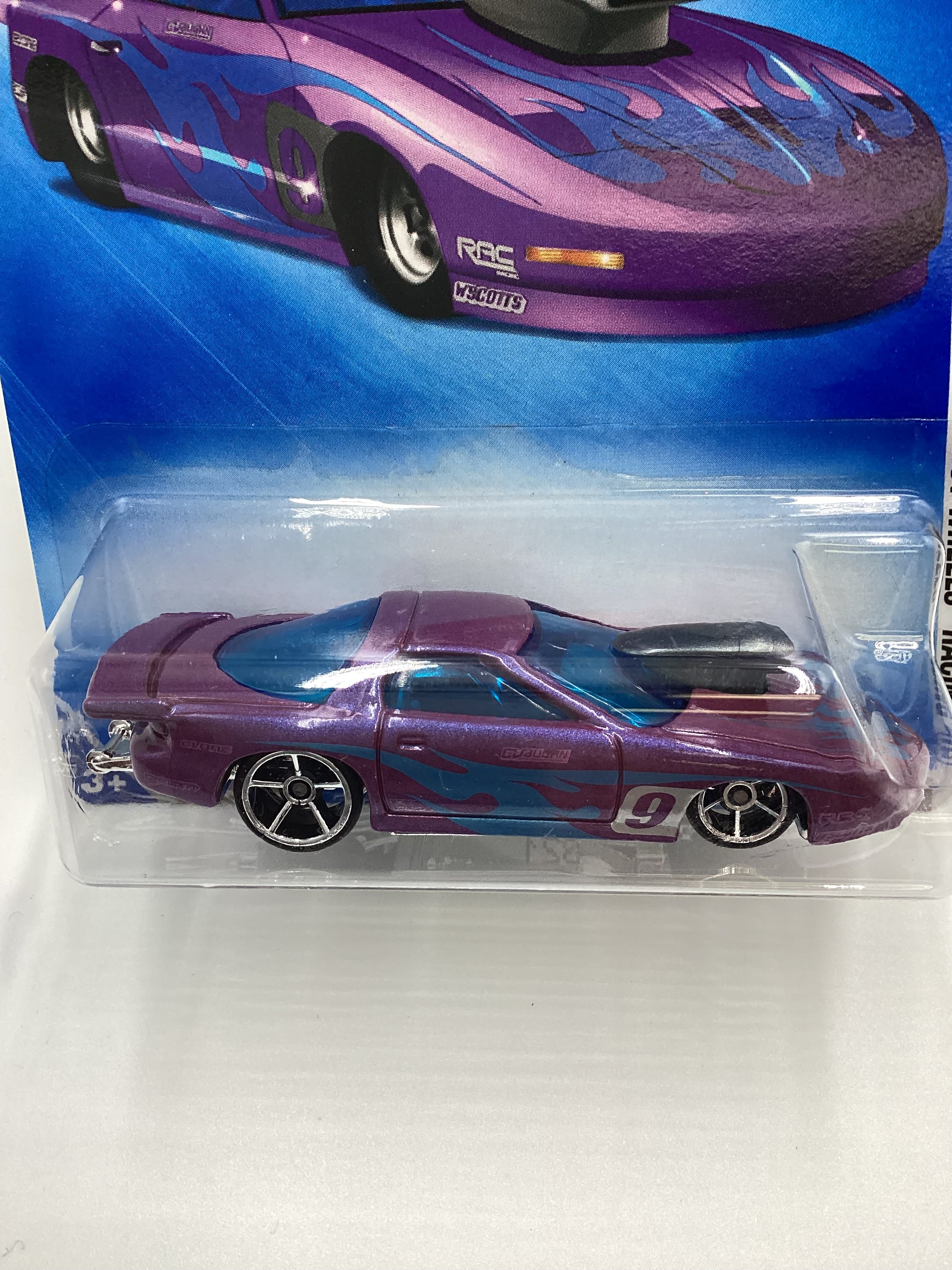2009 Hot Wheels #072 Pro Stock Firebird Purple 42C - Image 3