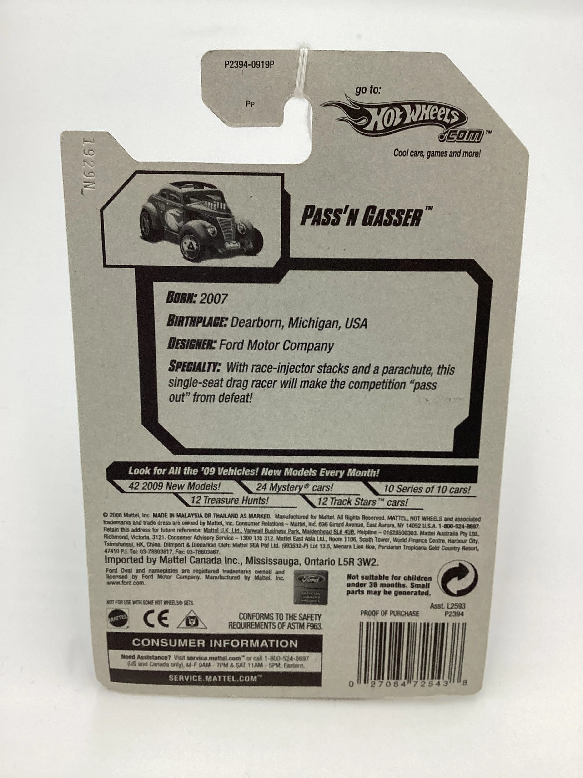 2009 Hot wheels #074 Pass’n Gasser Brown HH5 - Image 7