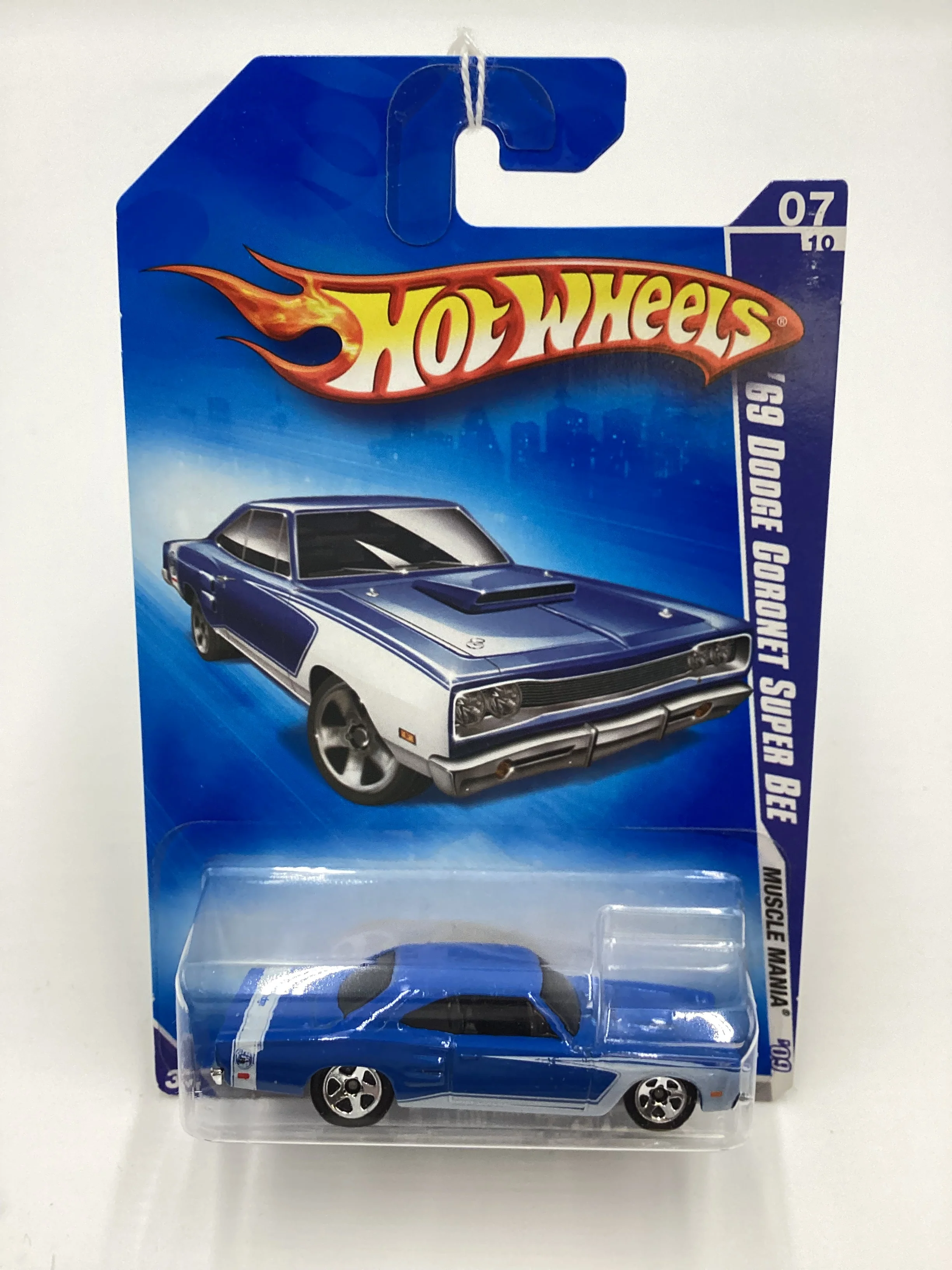 2009 Hot Wheels #083 69 Dodge Coronet Super Bee Blue 59C - Image 2