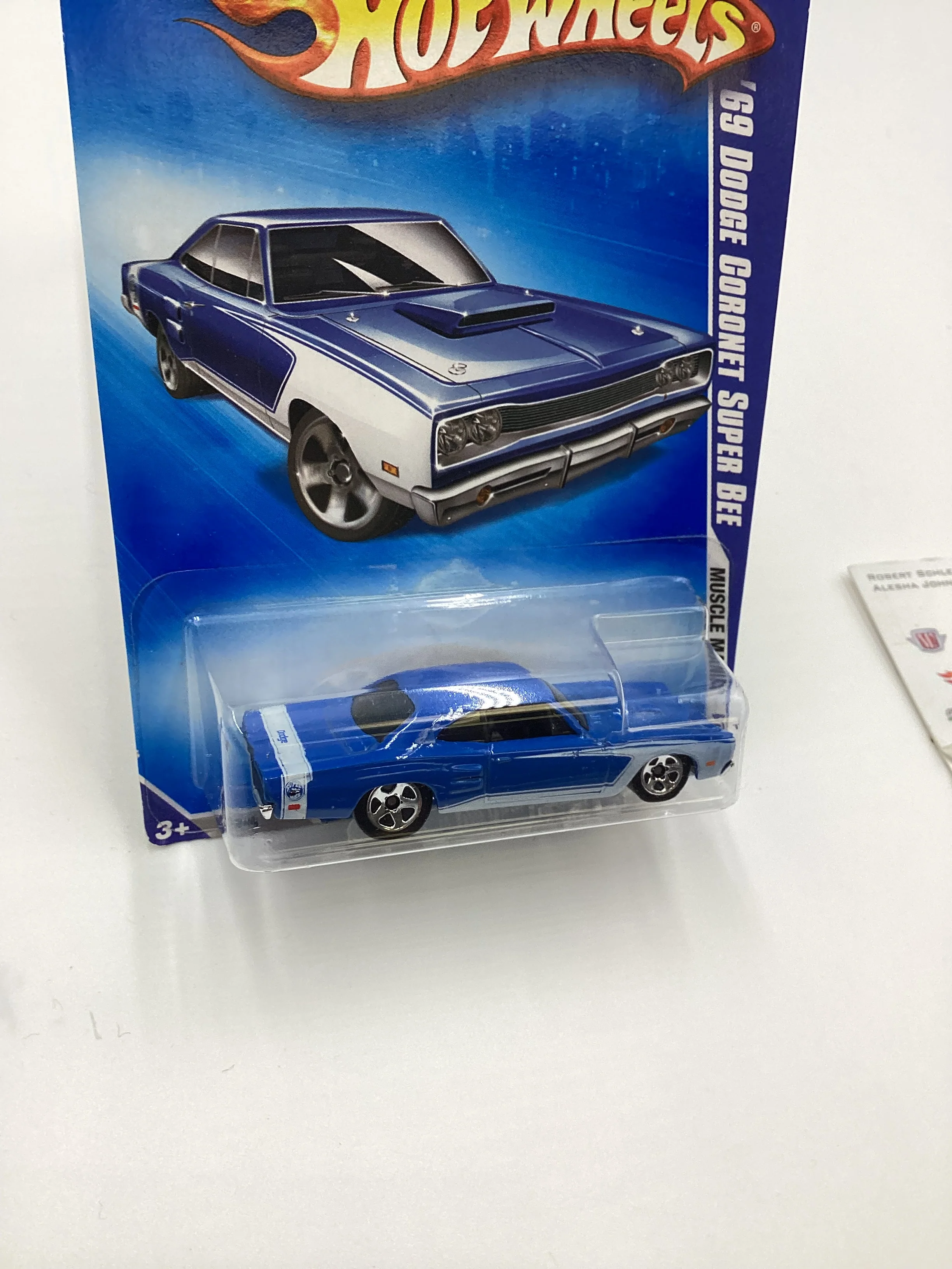 2009 Hot Wheels #083 69 Dodge Coronet Super Bee Blue 59C - Image 5