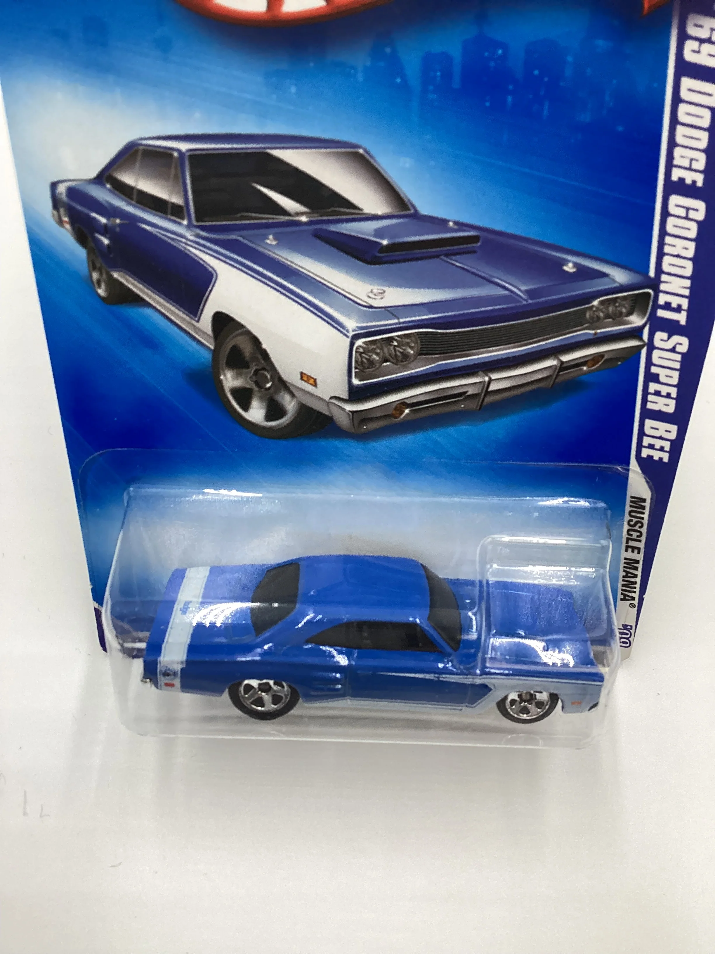 2009 Hot Wheels #083 69 Dodge Coronet Super Bee Blue 59C - Image 6