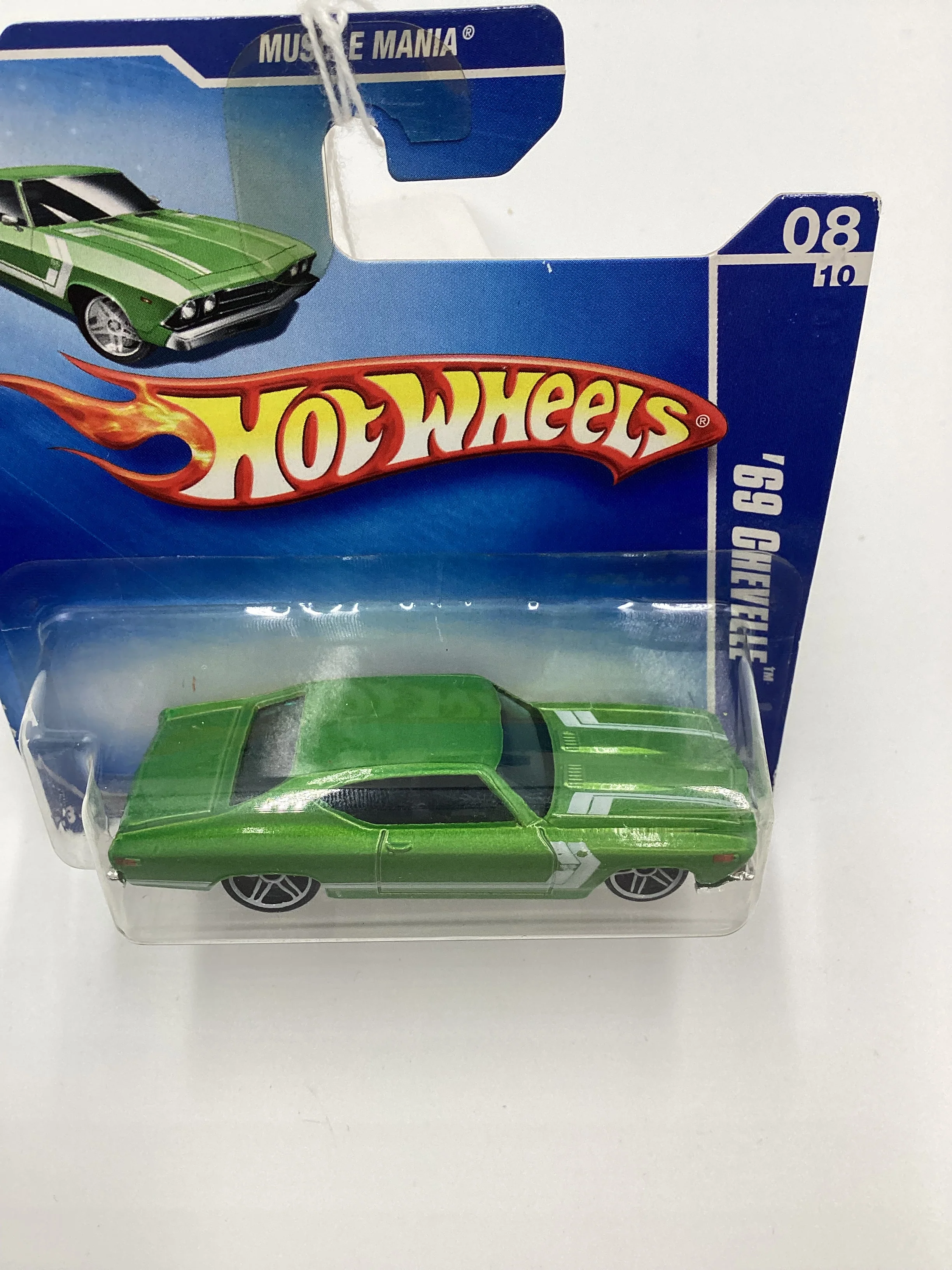 2009 Hot Wheels #084 69 Chevelle Green Short Card 5F - Image 5