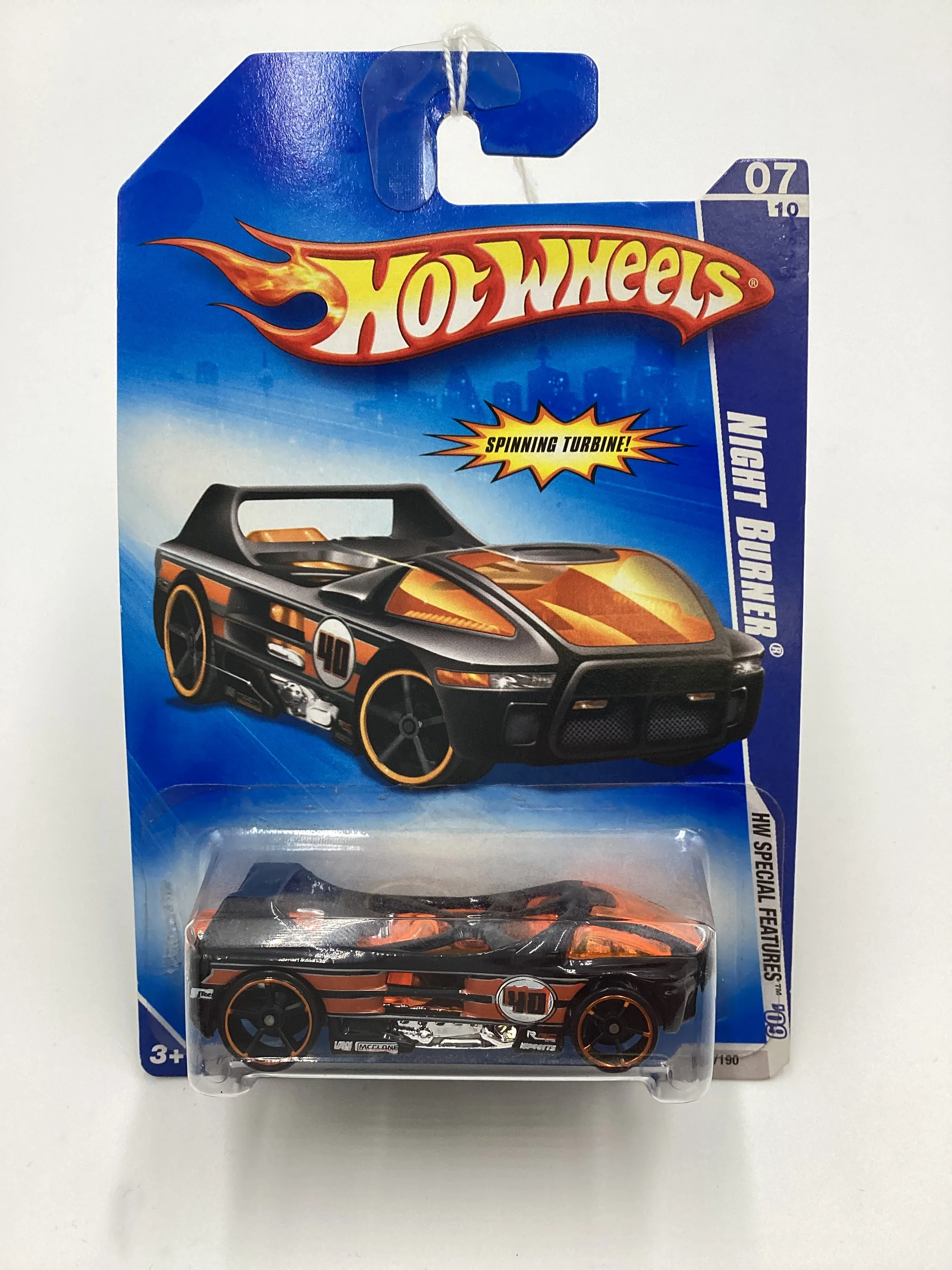 2009 Hot wheels #093 Night Burner Black HH1 - Image 2