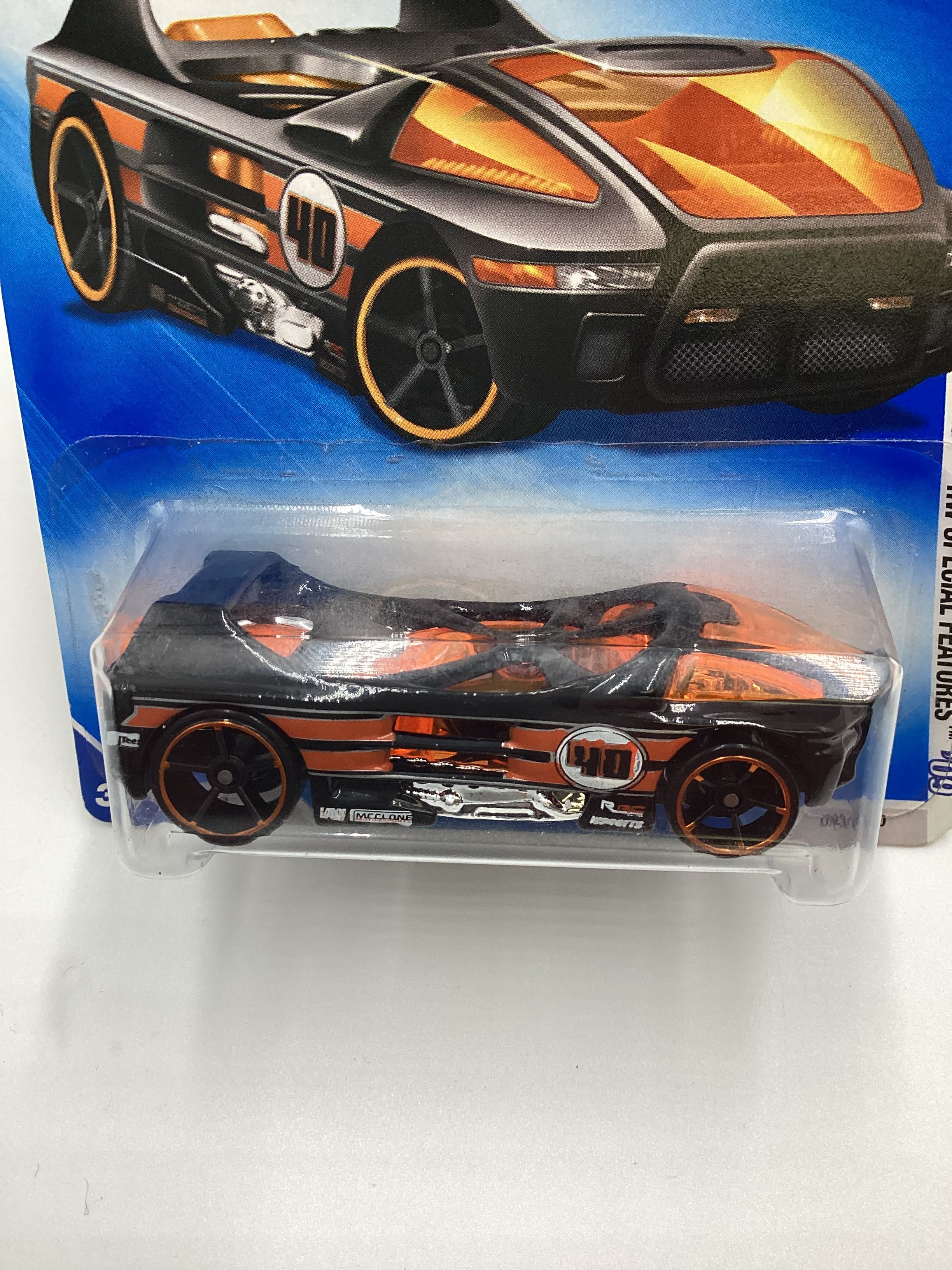 2009 Hot wheels #093 Night Burner Black HH1 - Image 3