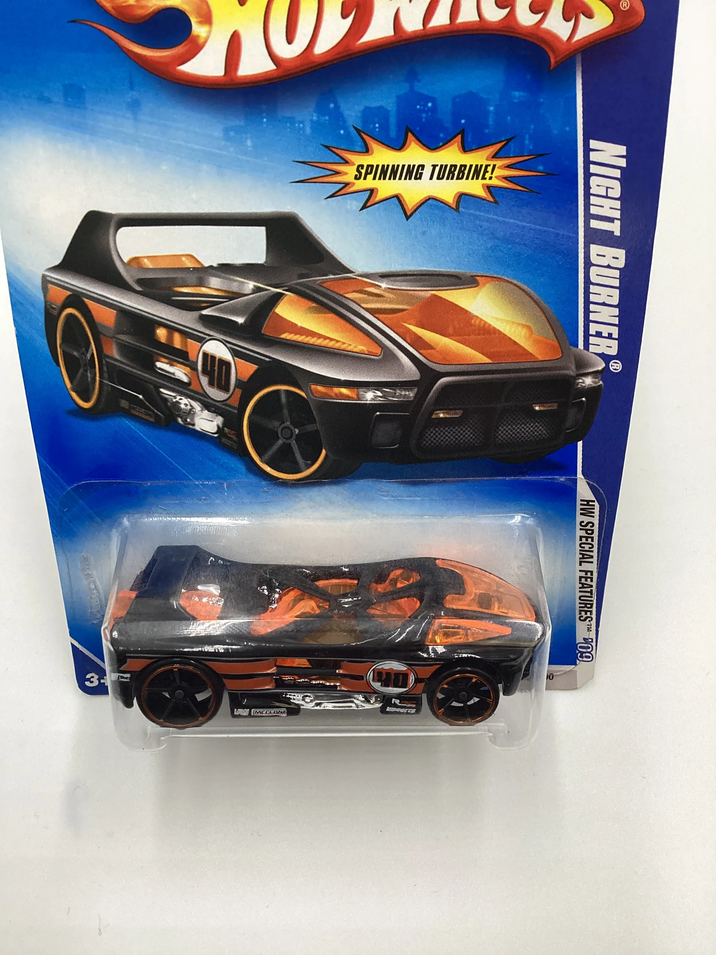 2009 Hot wheels #093 Night Burner Black HH1 - Image 6