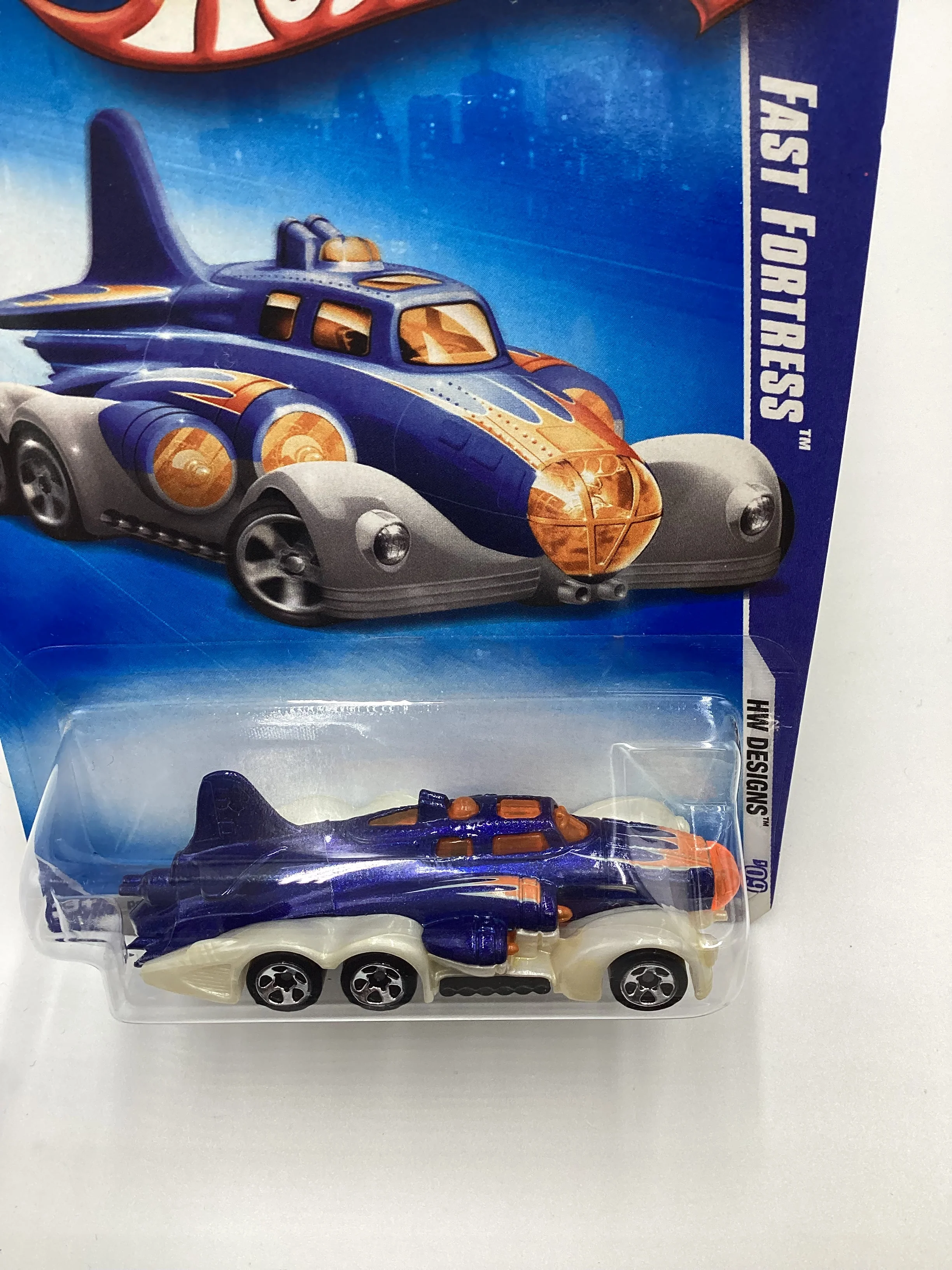 2009 Hot Wheels #102 Fast Fortress Blue SS6 - Image 6