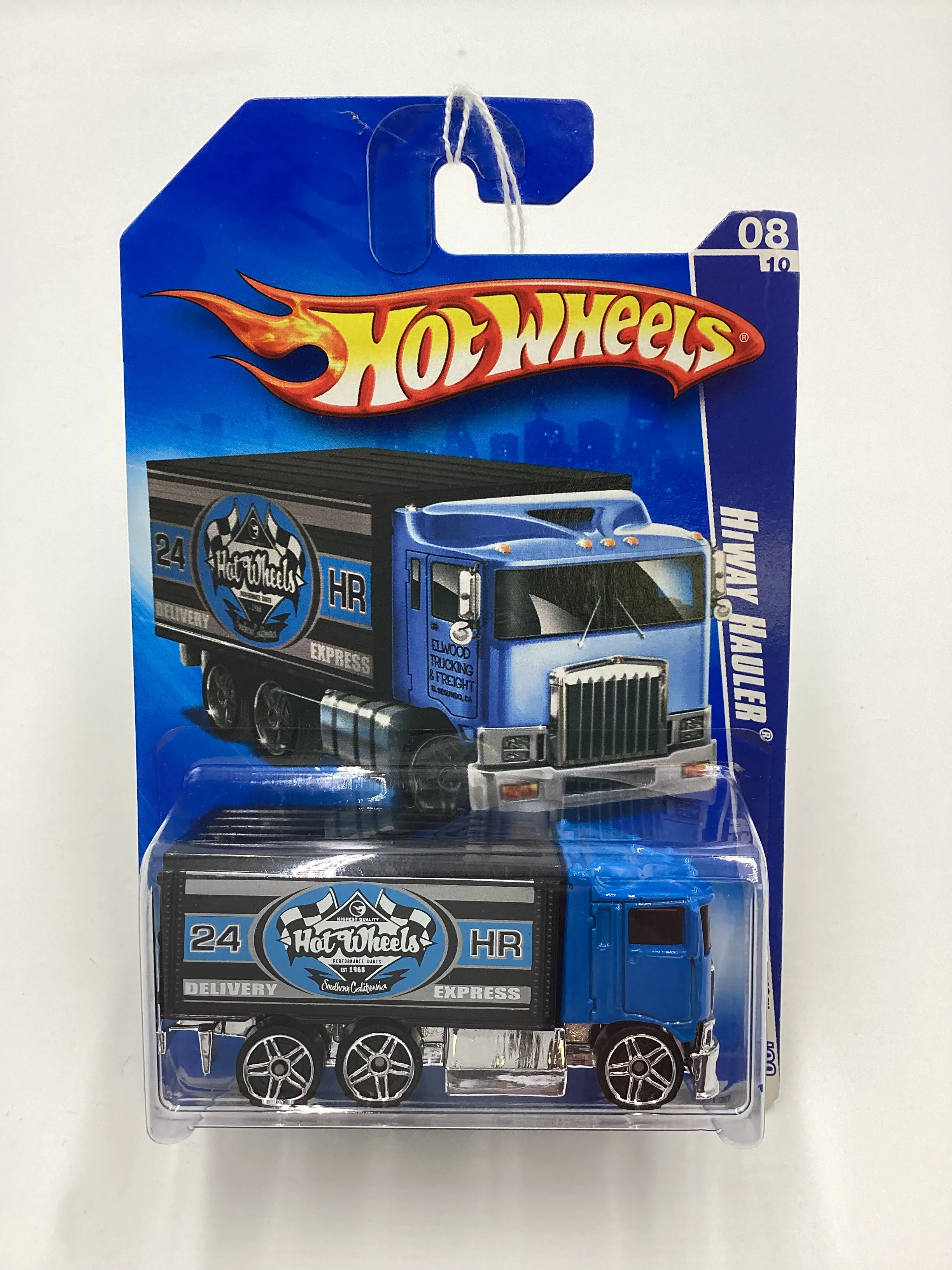 2009 Hot wheels #114 Hiway Hauler Blue 116D - Image 2