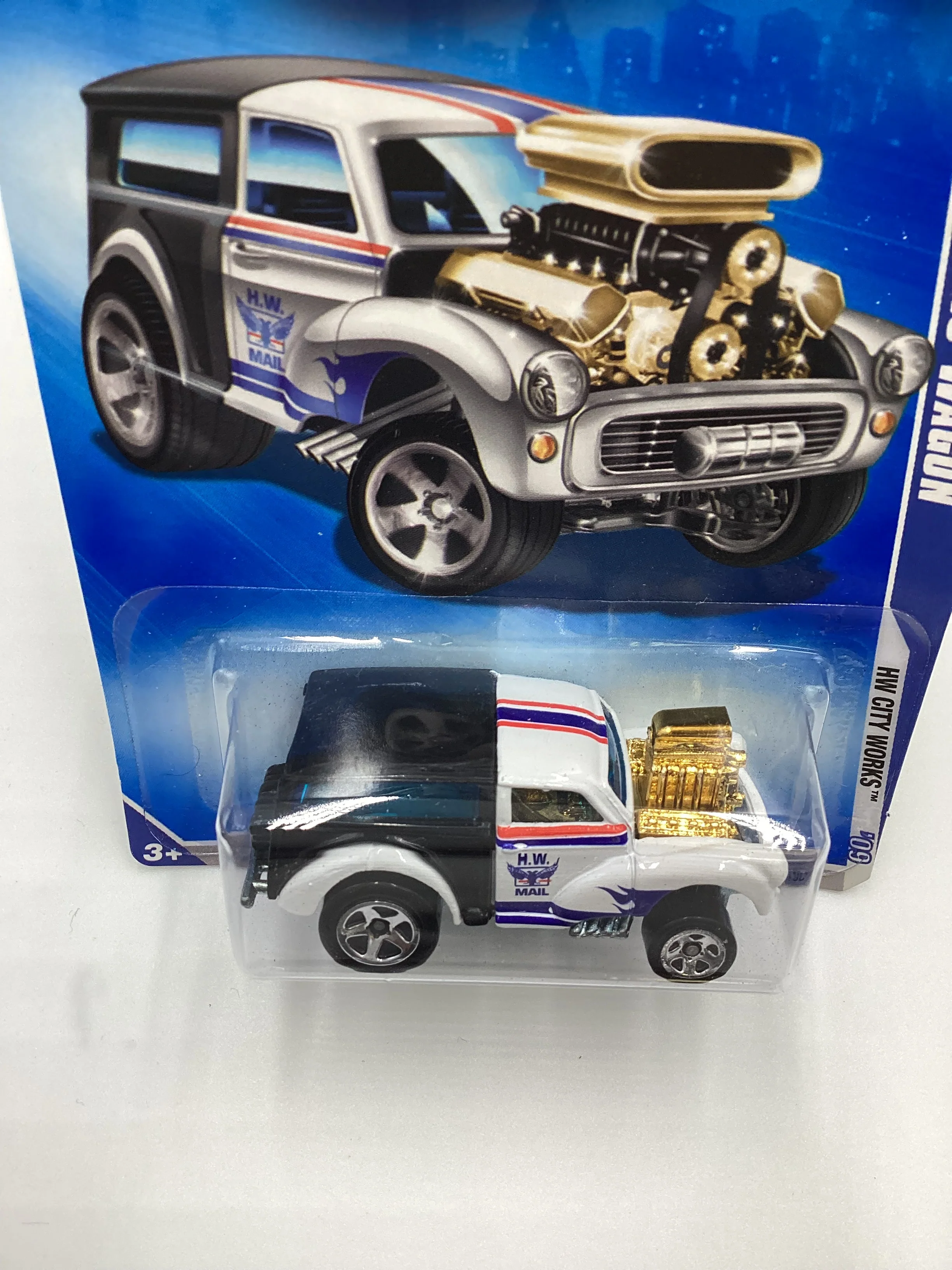 2009 Hot Wheels #115 Morris Wagon HW Mail GG1 - Image 6