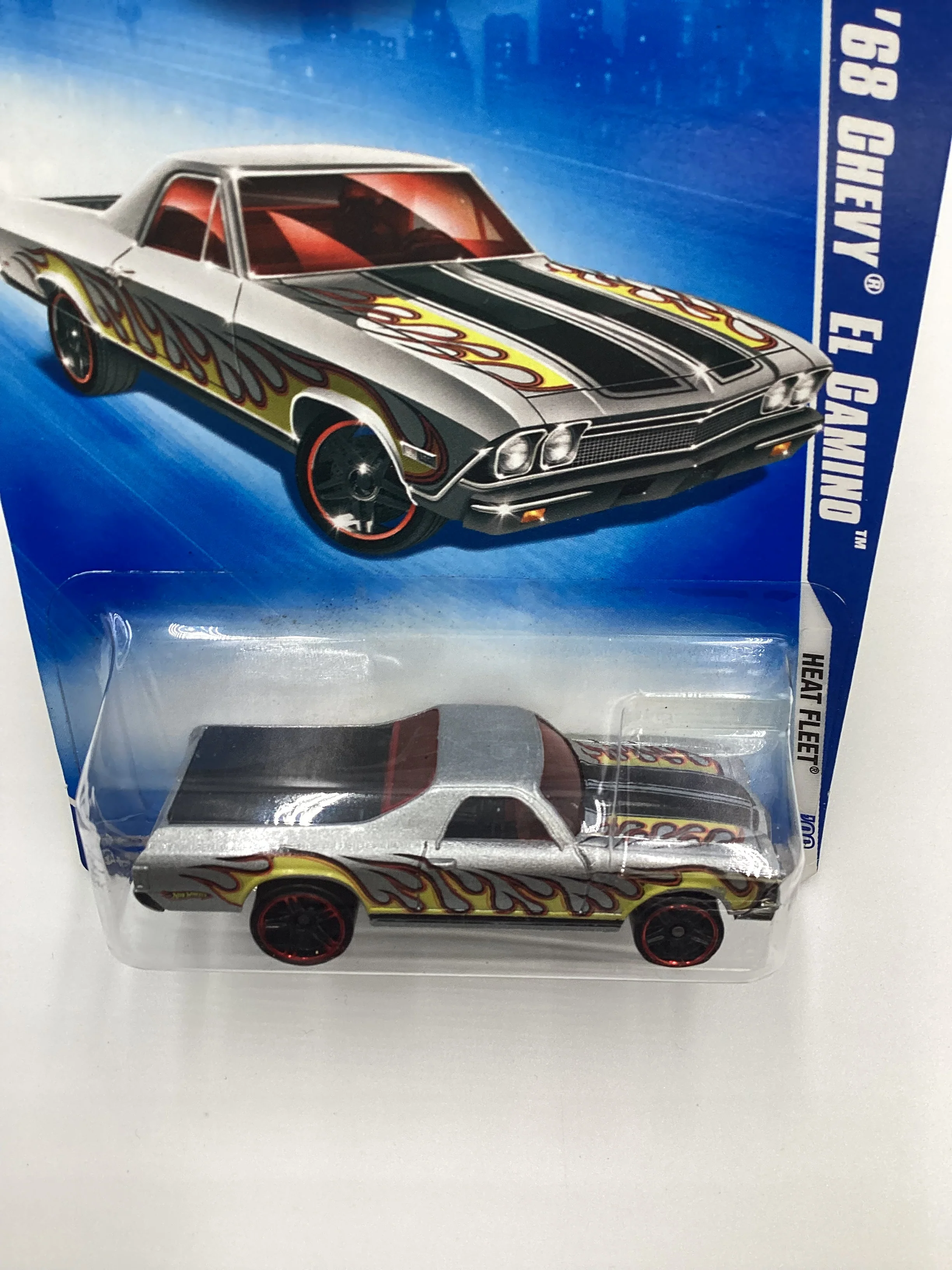 2009 Hot Wheels #118 68 El Camino Silver 12F - Image 6