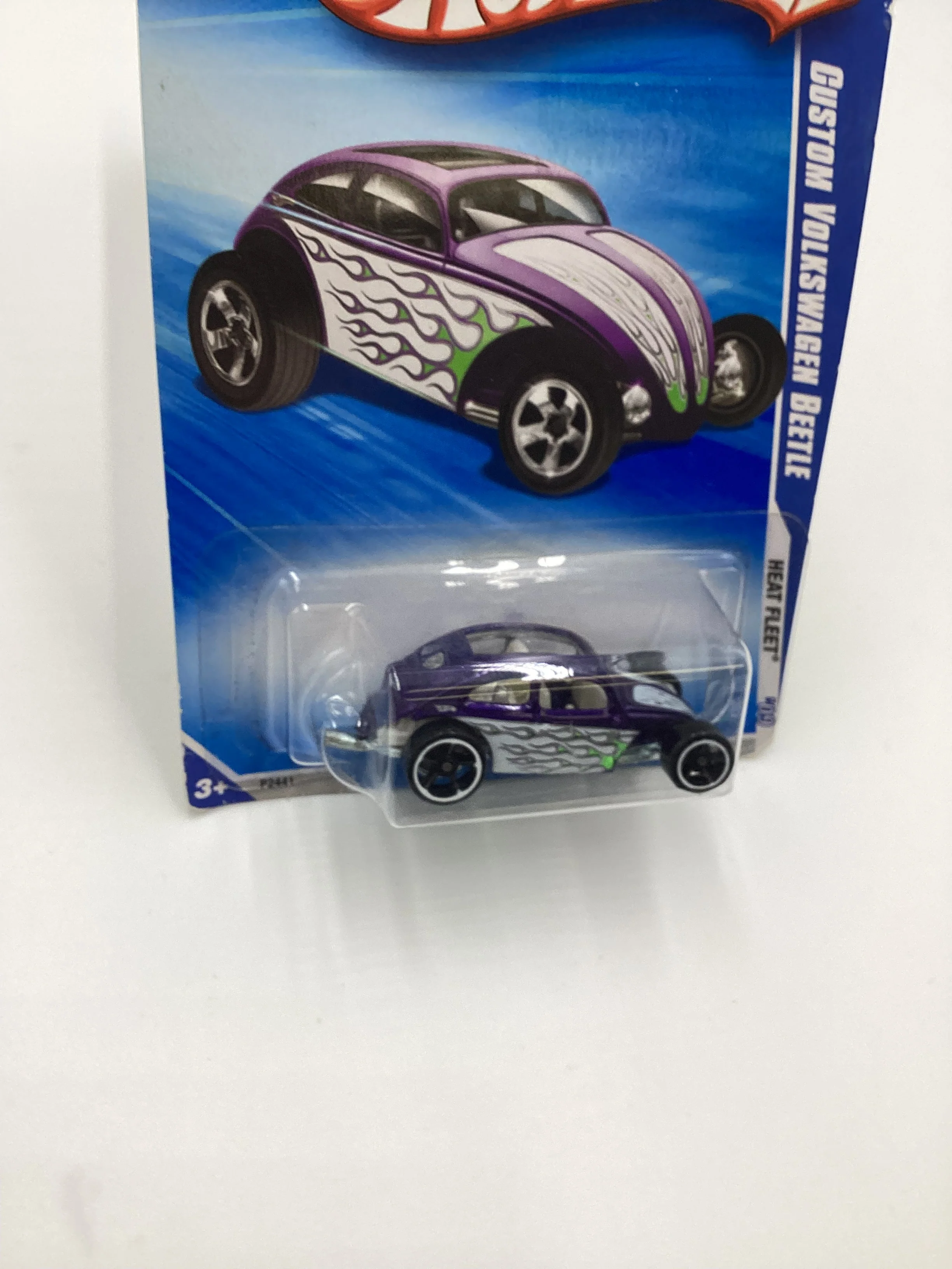 2009 Hot wheels #121 Custom Volkswagen Beetle Purple 97G - Image 5