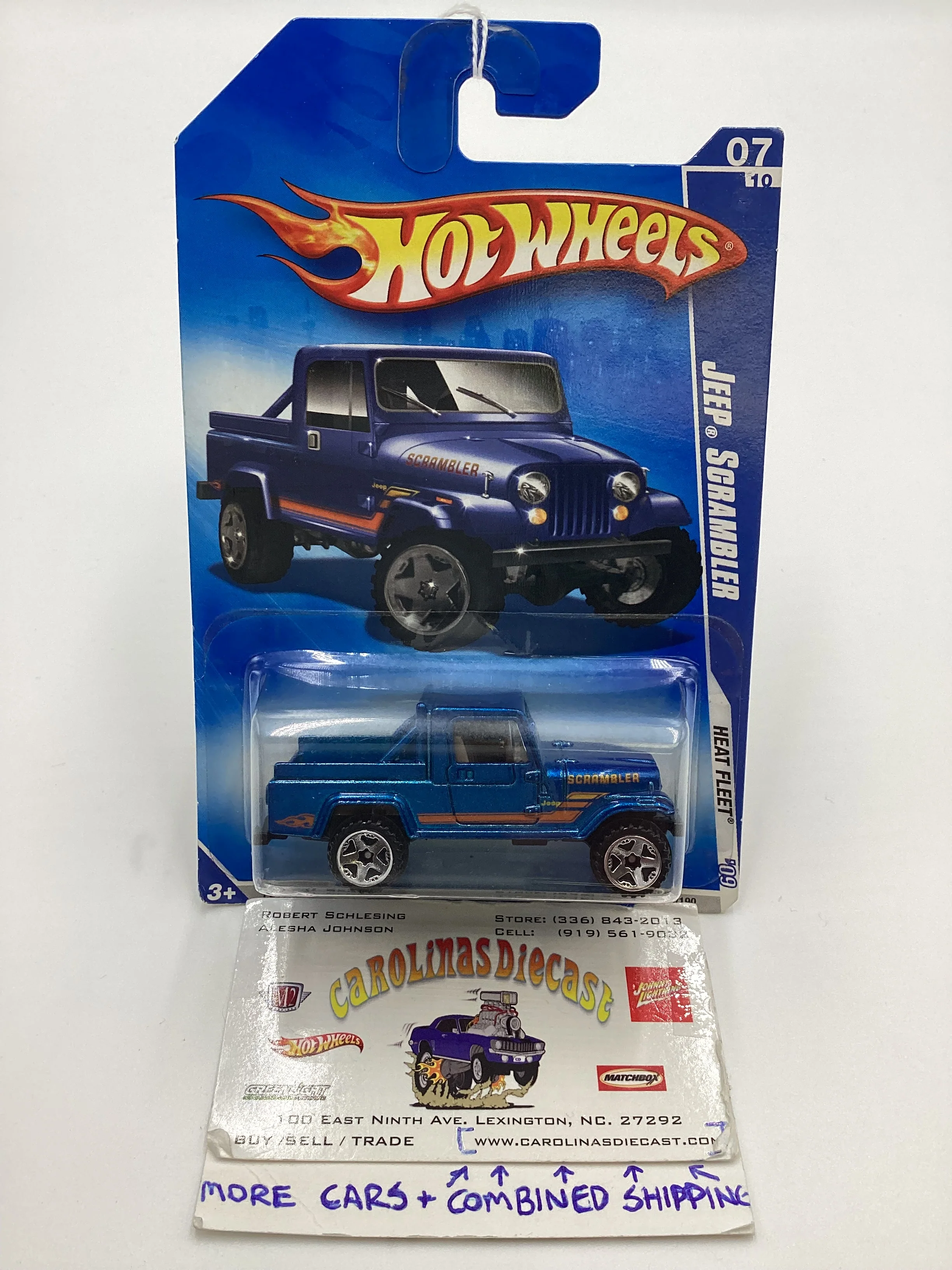 2009 Hot Wheels #123 Jeep Scrambler Blue 42B