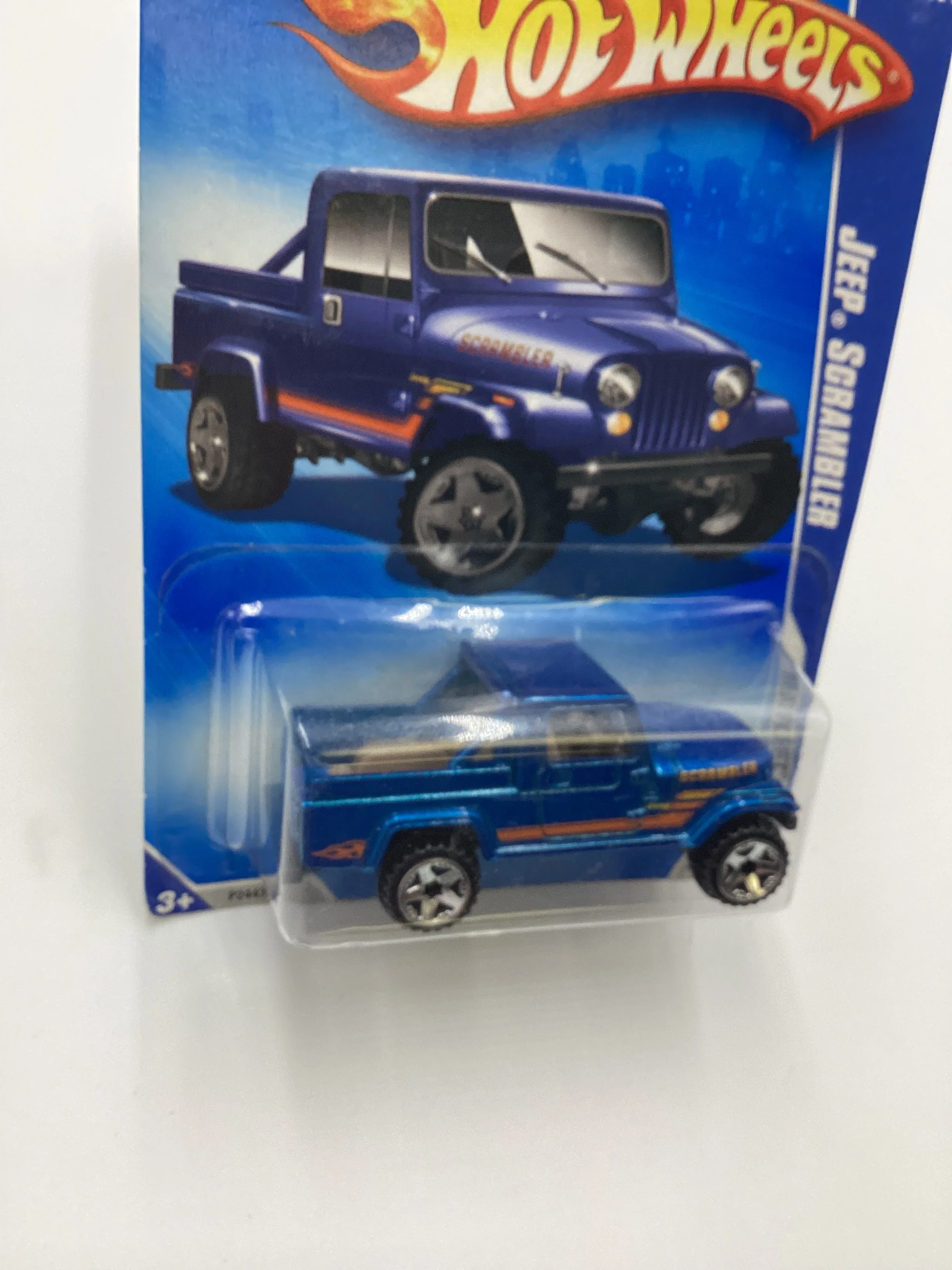 2009 Hot Wheels #123 Jeep Scrambler Blue 42B - Image 5