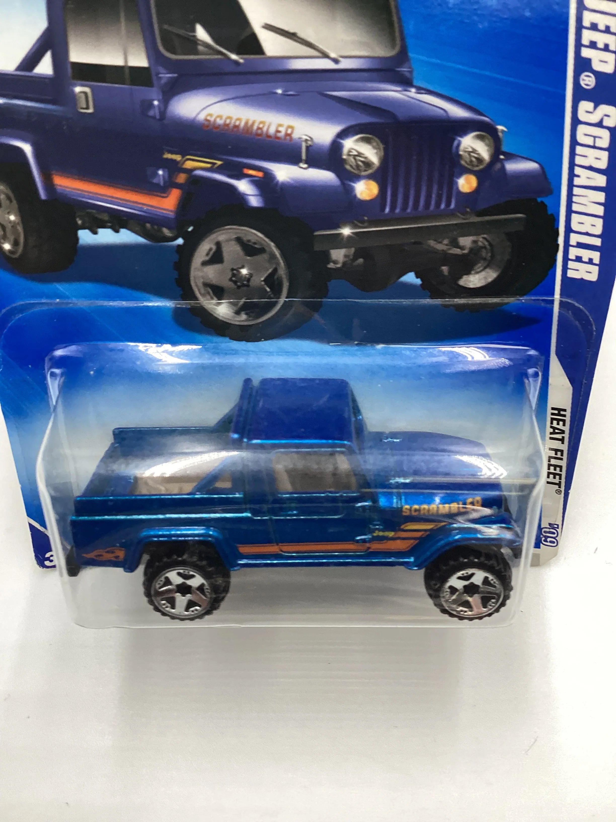 2009 Hot Wheels #123 Jeep Scrambler Blue 42B - Image 6