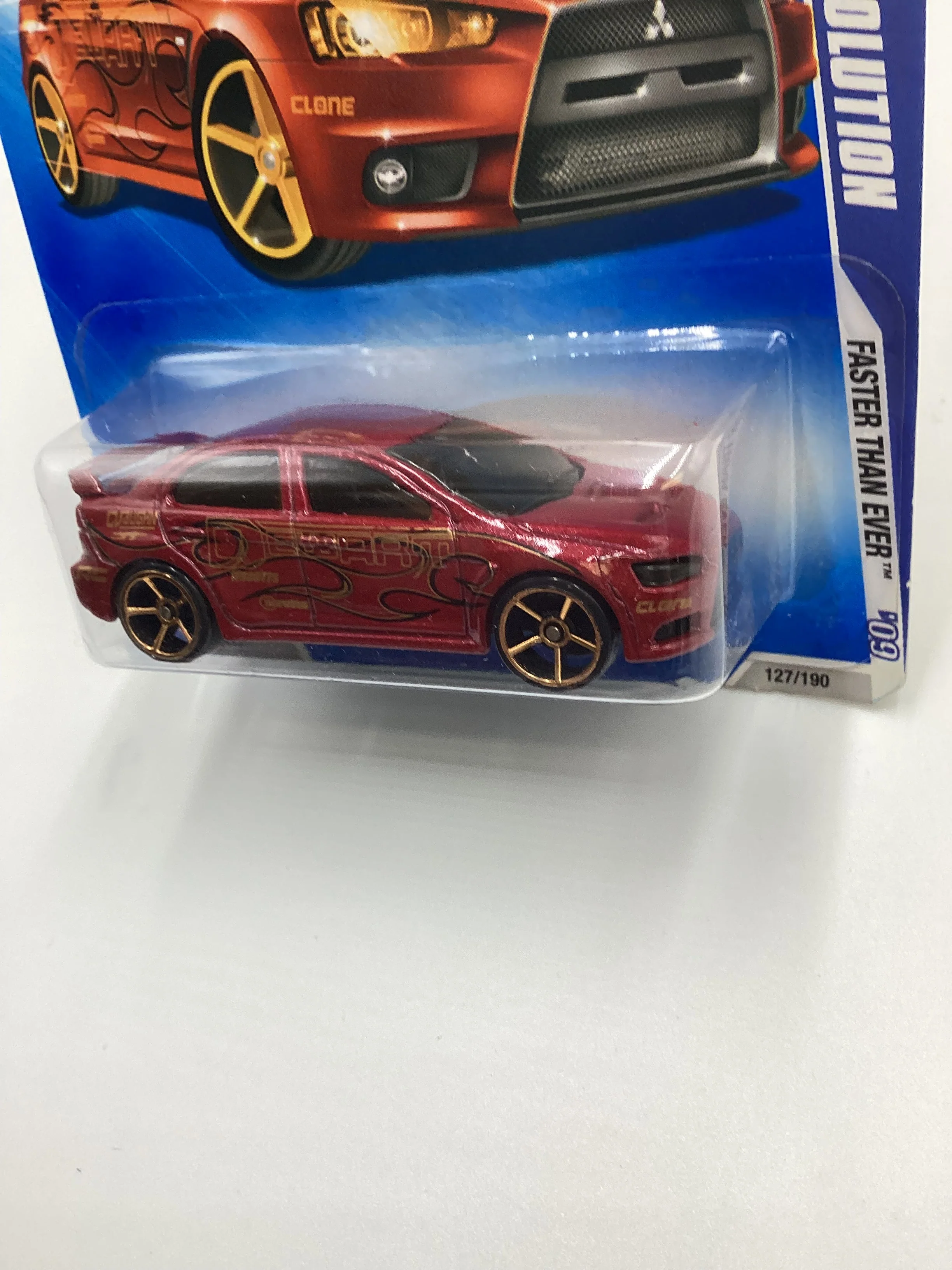 2009 Hot wheels #127 2008 Lancer Evolution FTE Red Rear Tampo Drop SR - Image 4