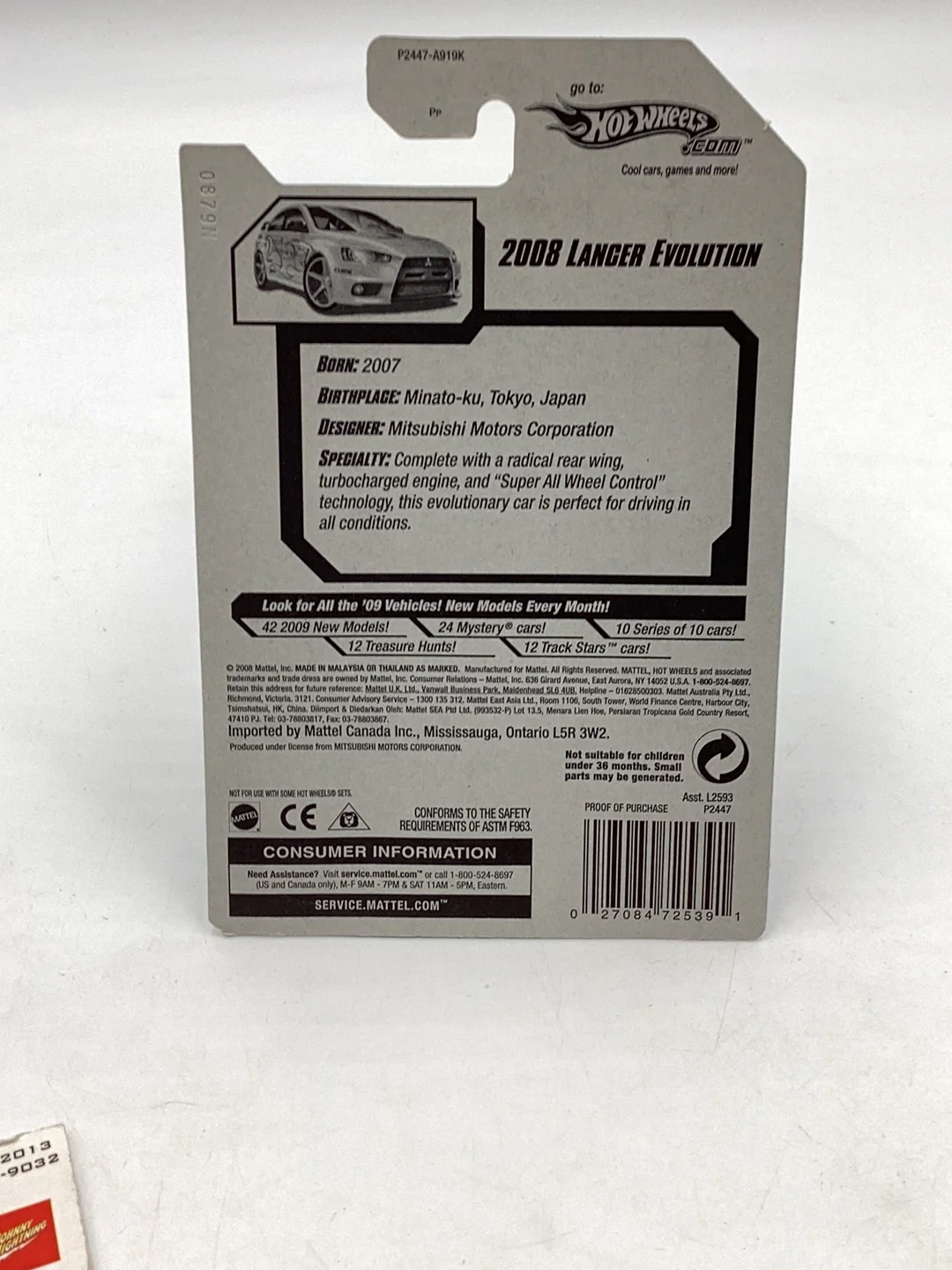 2009 Hot wheels #127 2008 Lancer Evolution Walmart exclusive FTE - Image 6