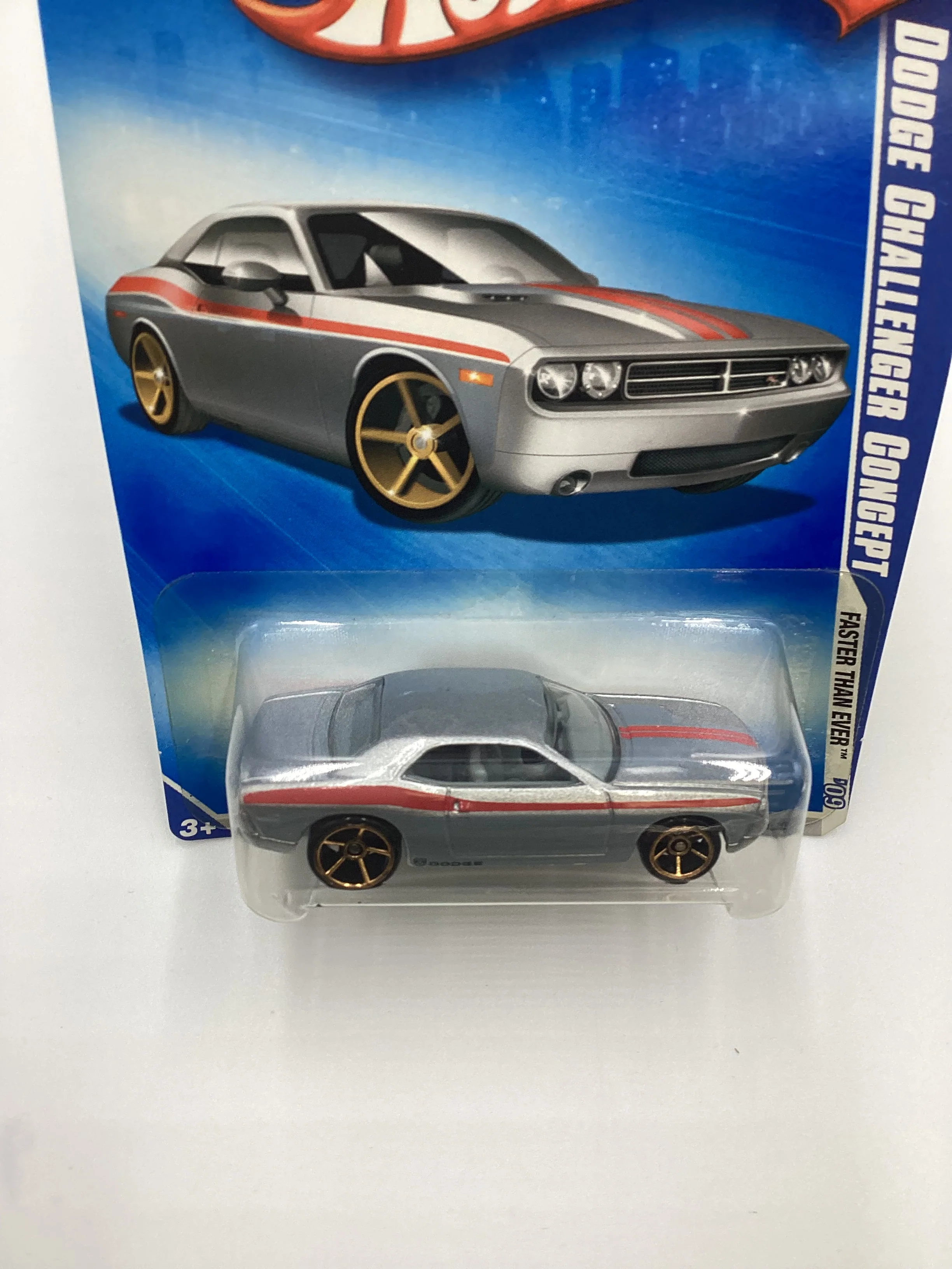 2009 Hot Wheels #128 Dodge Challenger Concept FTE faster than ever Silver Battle Force Card 44C - Image 8