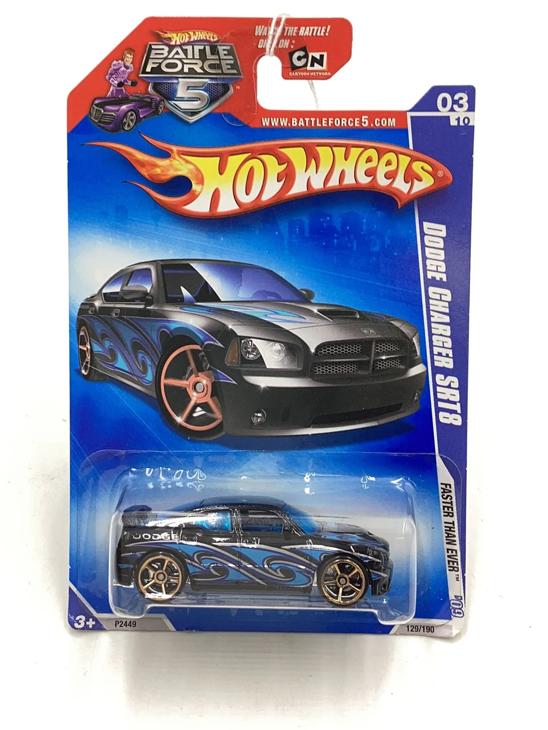 2009 Hot Wheels Faster Than Ever #129 Dodge Charger SRT8 40A - Image 2
