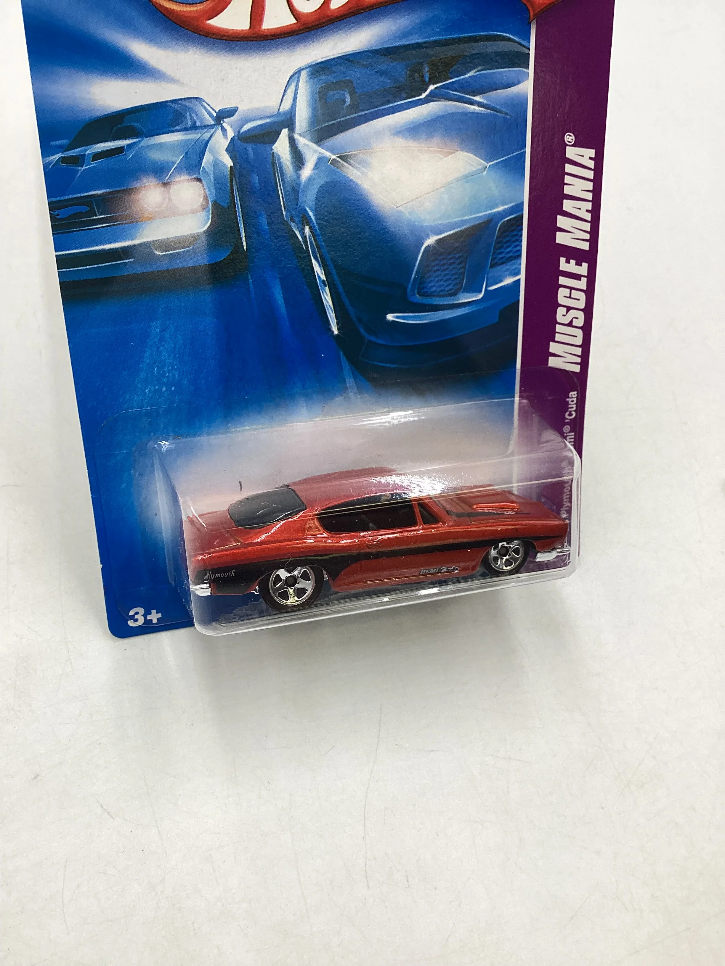 2009 Hot Wheels #134 68 Plymouth Hemi Cuda Red 50C - Image 5