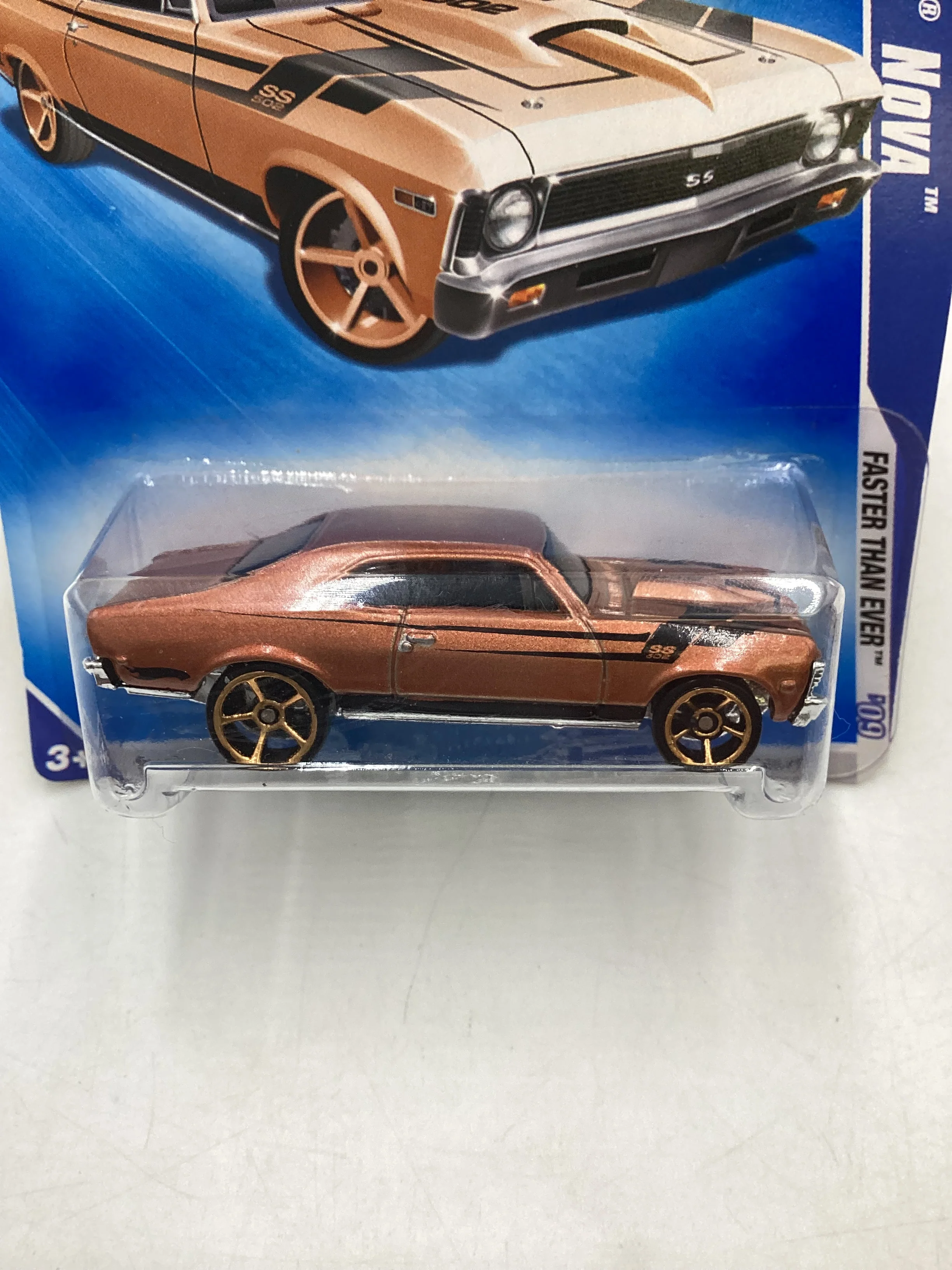 2009 Hot Wheels #136 Chevy Nova Copper 13E - Image 3