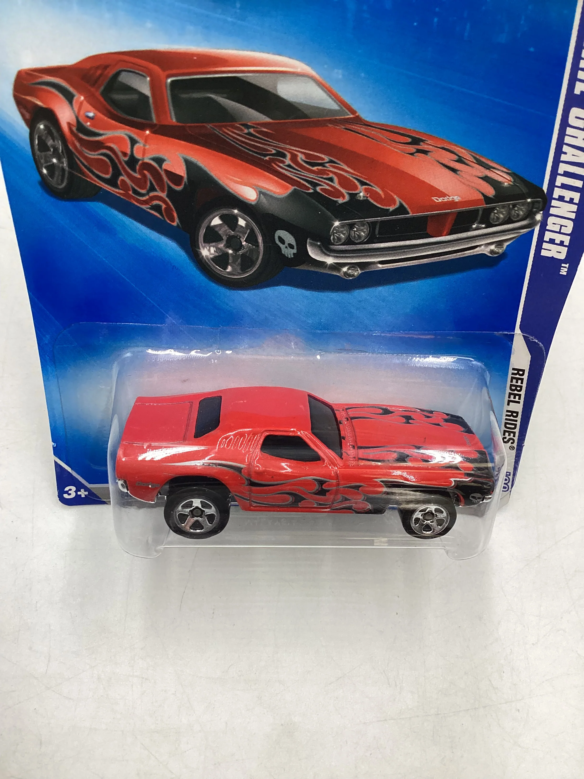 2009 Hot Wheels #145 Dixie Challenger Red 45D - Image 5