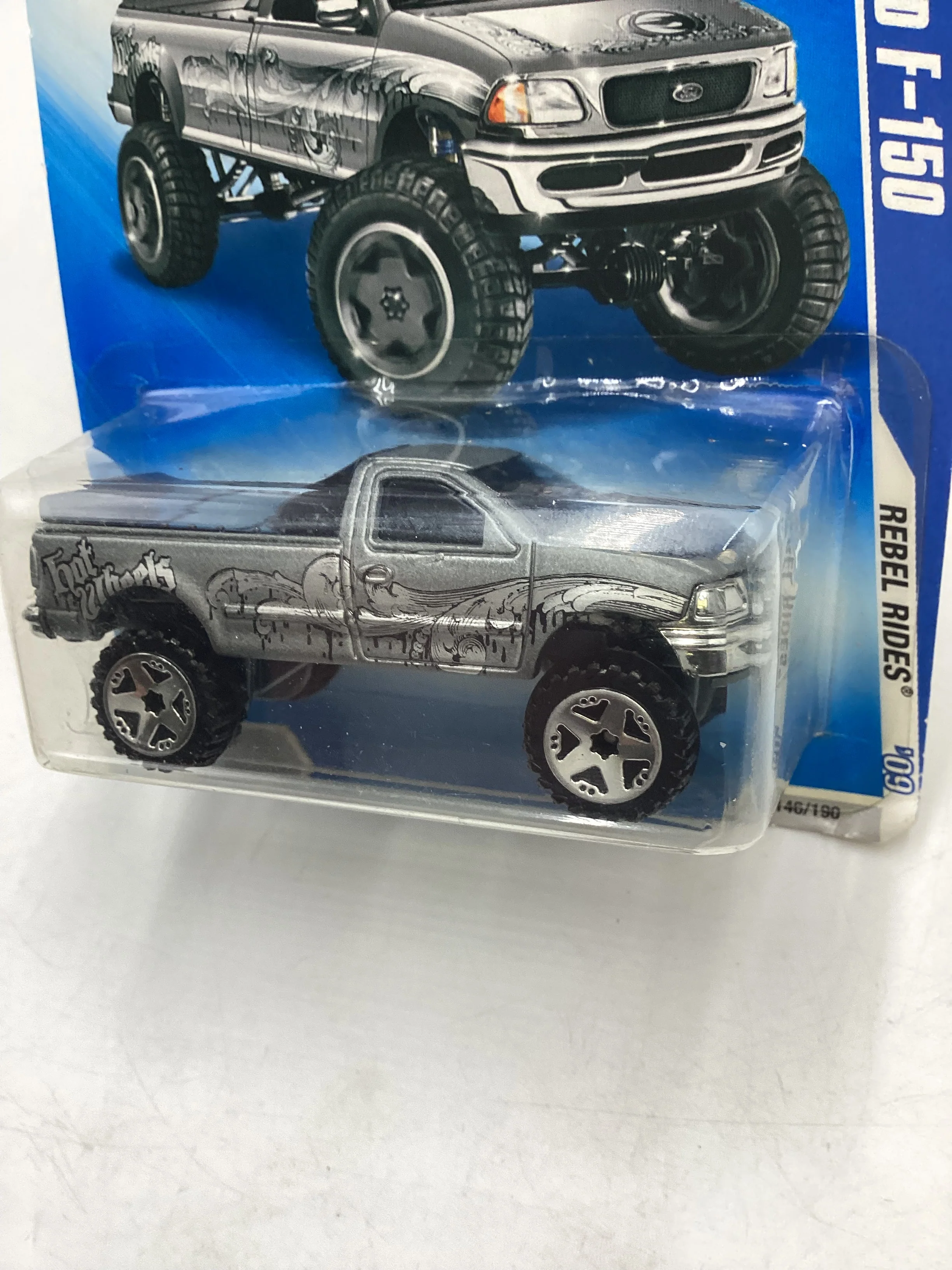 2009 Hot Wheels #146 Ford F-150 Silver 23B - Image 4