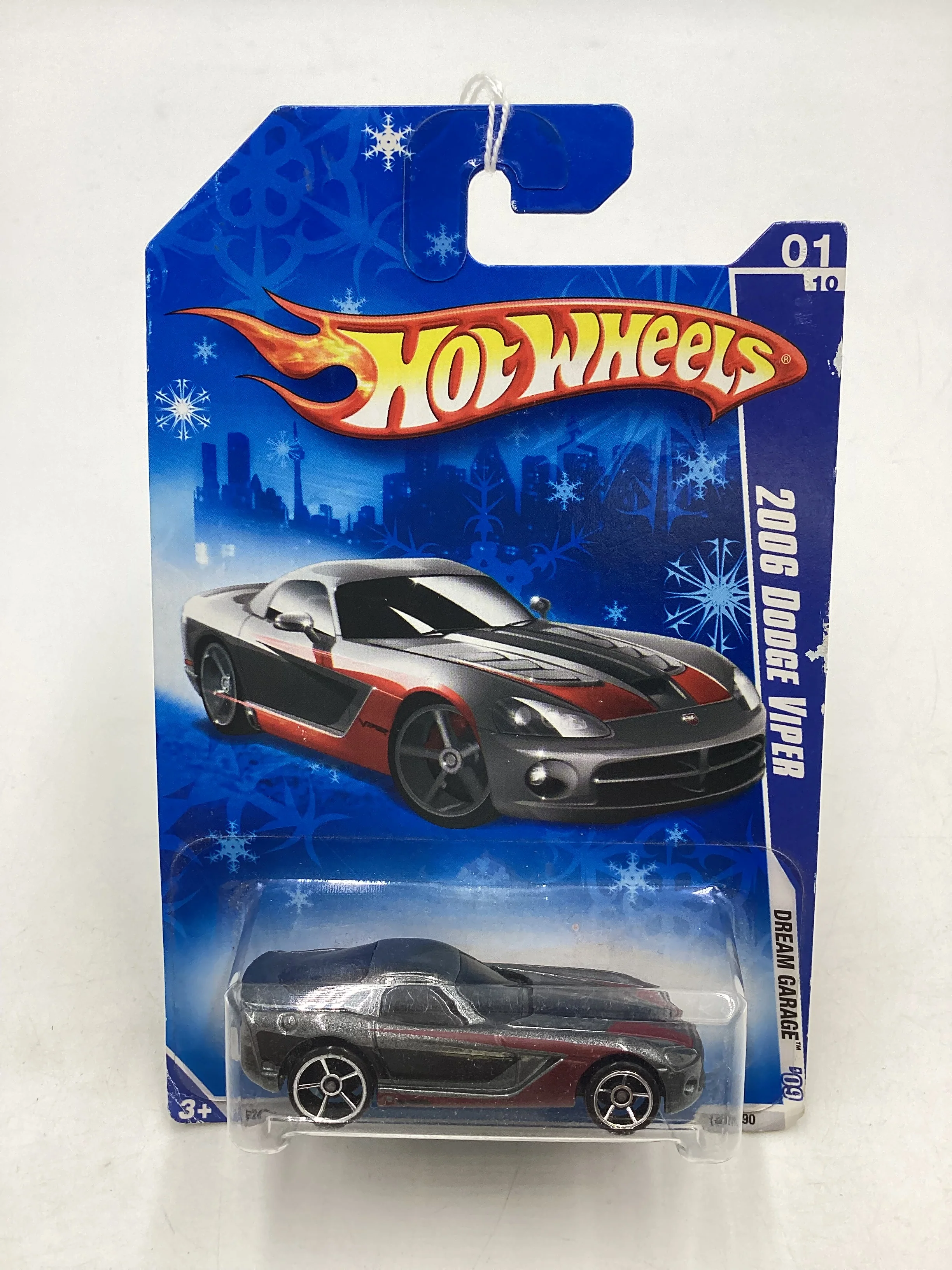 2009 Hot Wheels #147 2006 Dodge Viper Gray Target snowflake card 238D - Image 2