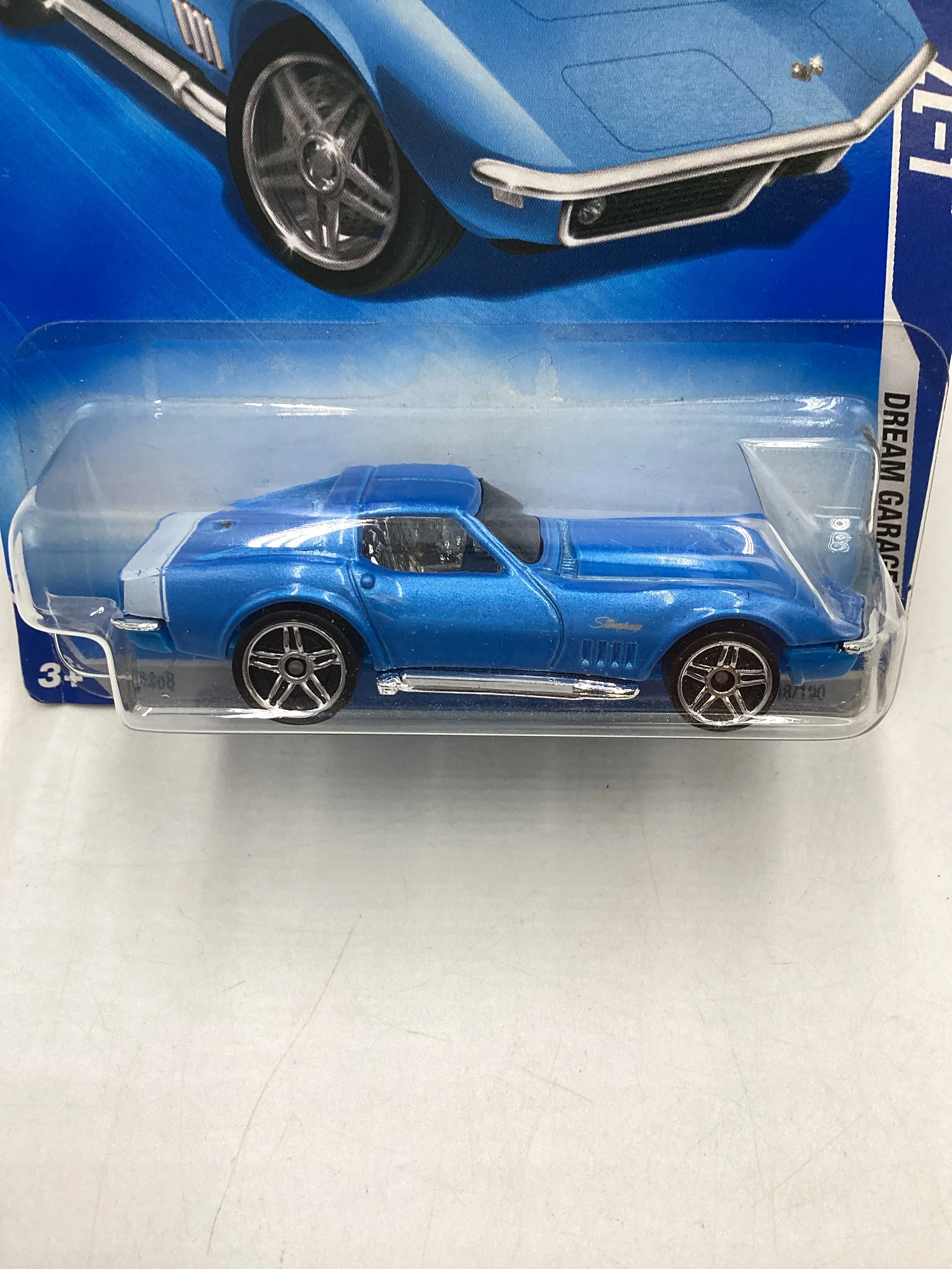 2009 Hot Wheels #148 69 Corvette ZL-1 Blue 5F - Image 3
