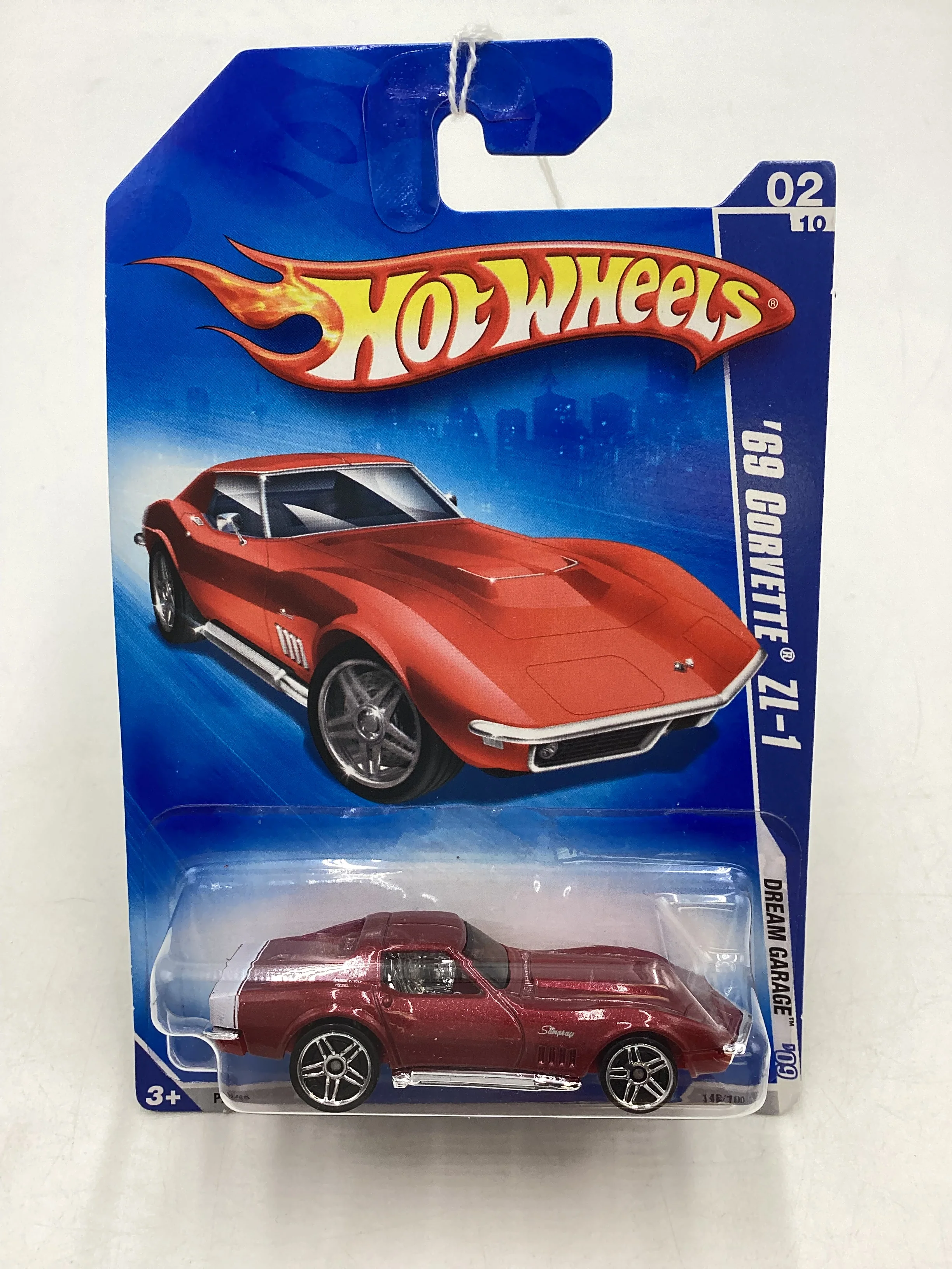 2009 Hot Wheels #148 69 Corvette ZL-1 Red 5F - Image 2
