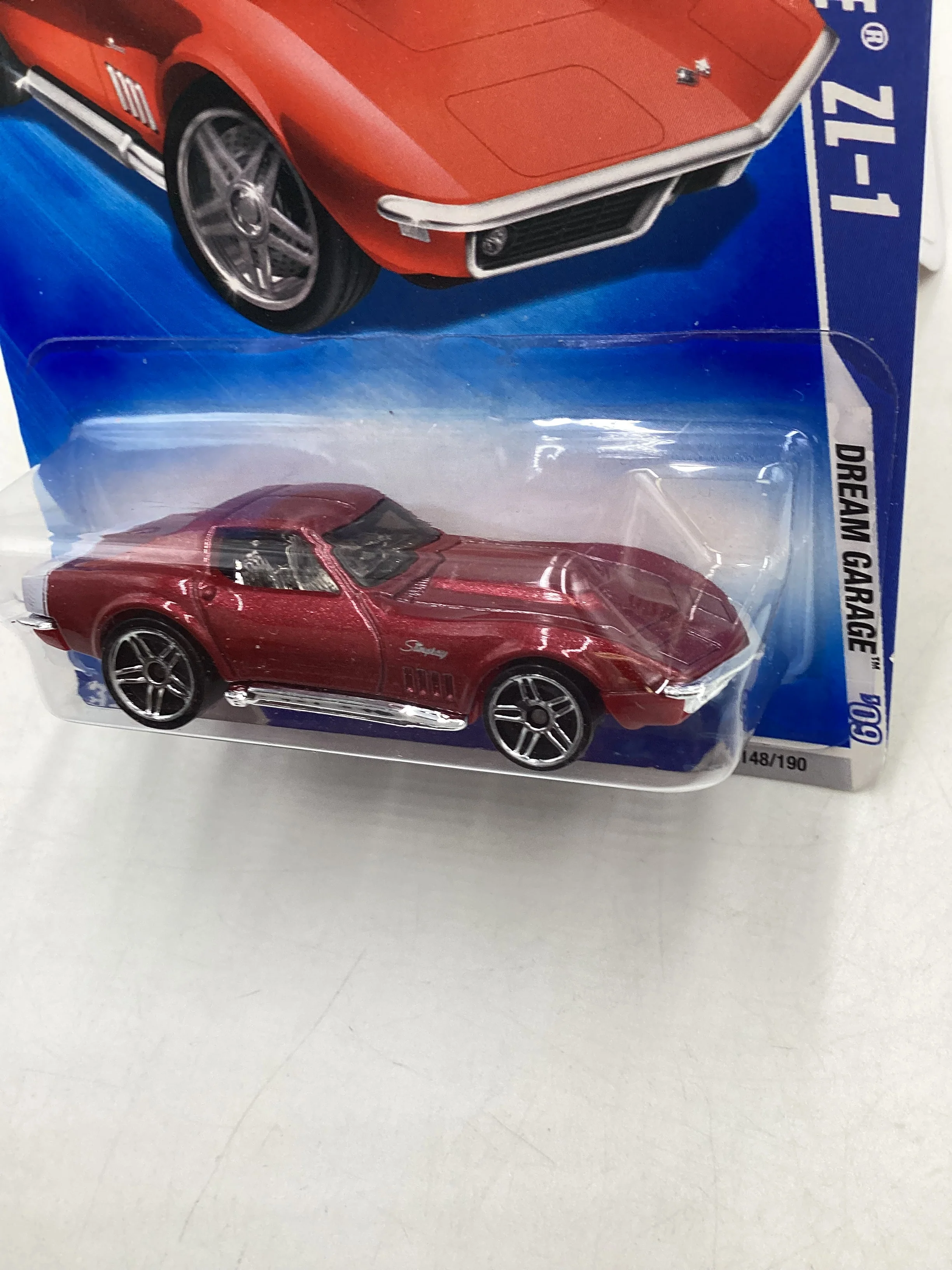 2009 Hot Wheels #148 69 Corvette ZL-1 Red 5F - Image 4