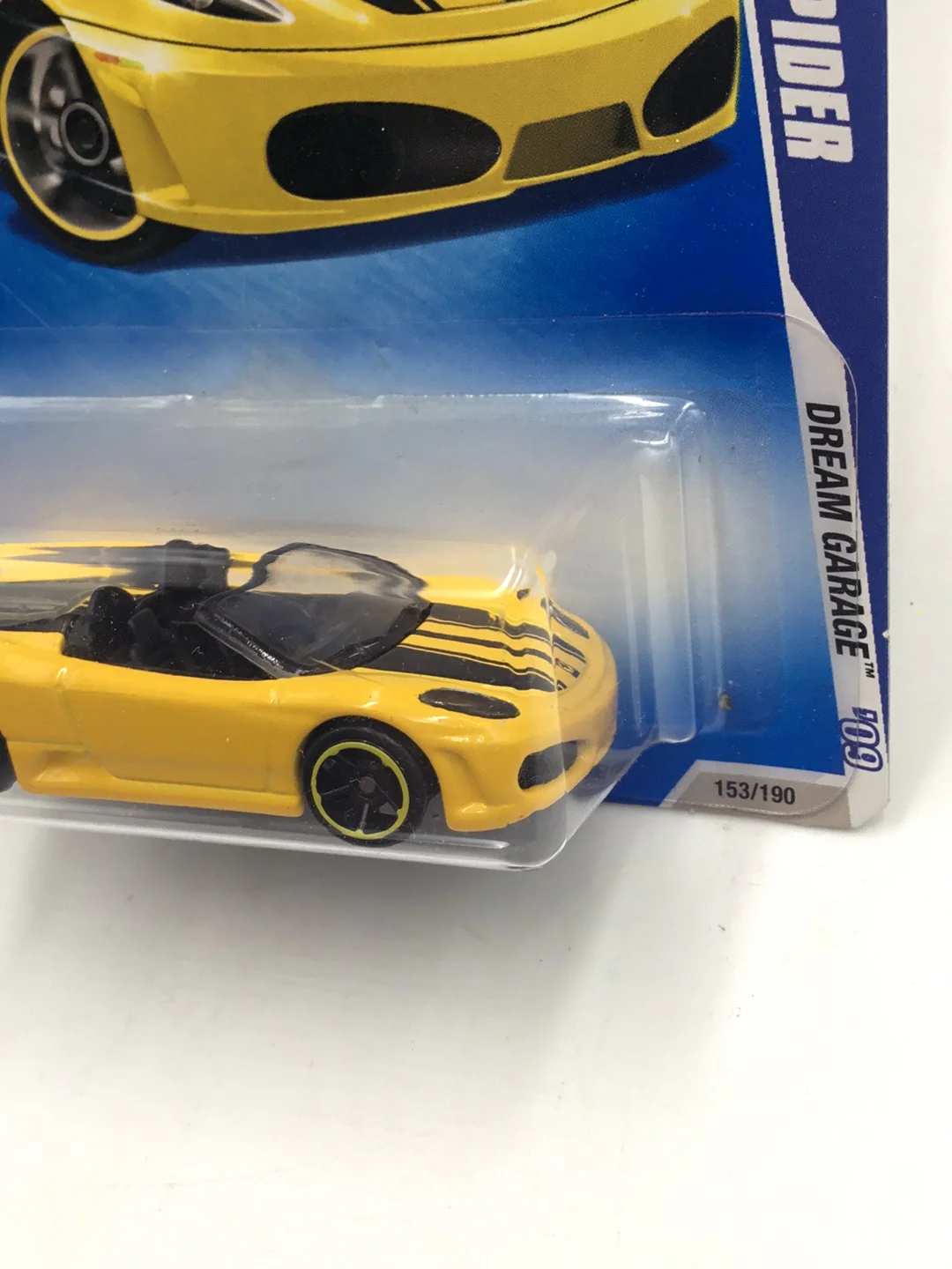 2009 Hot Wheels #153 Ferrari F430 Spider Yellow SS1 - Image 4