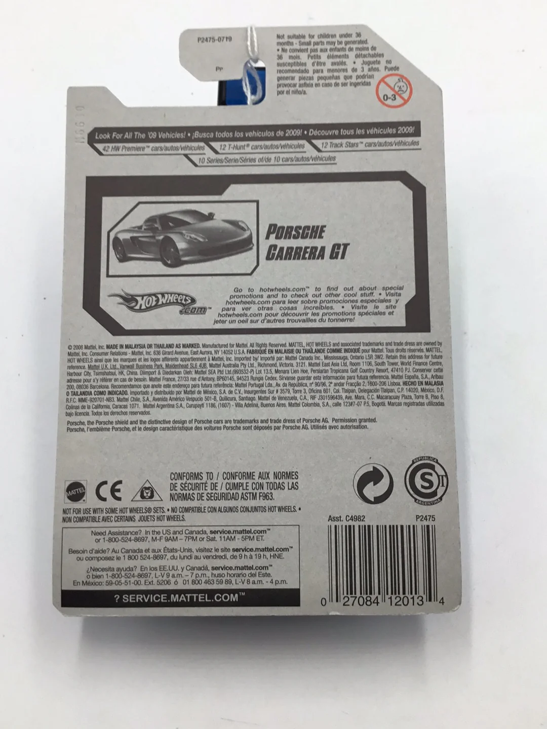 2009 Hot Wheels #155 Porsche Carrera Gt - Image 6