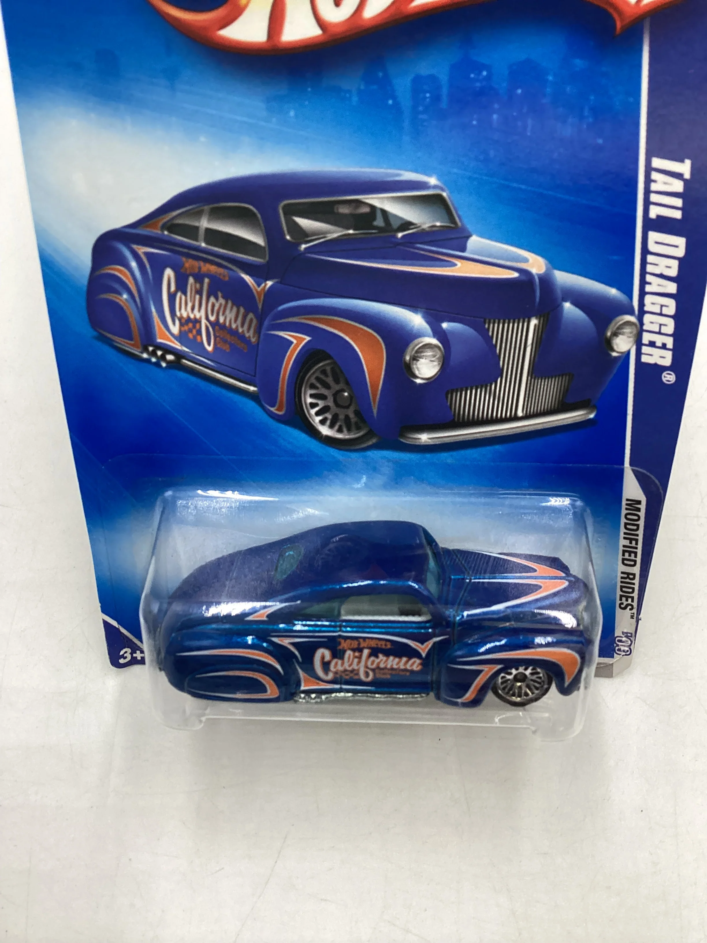 2009 Hot Wheels #157 Tail Dragger Blue 59E - Image 6