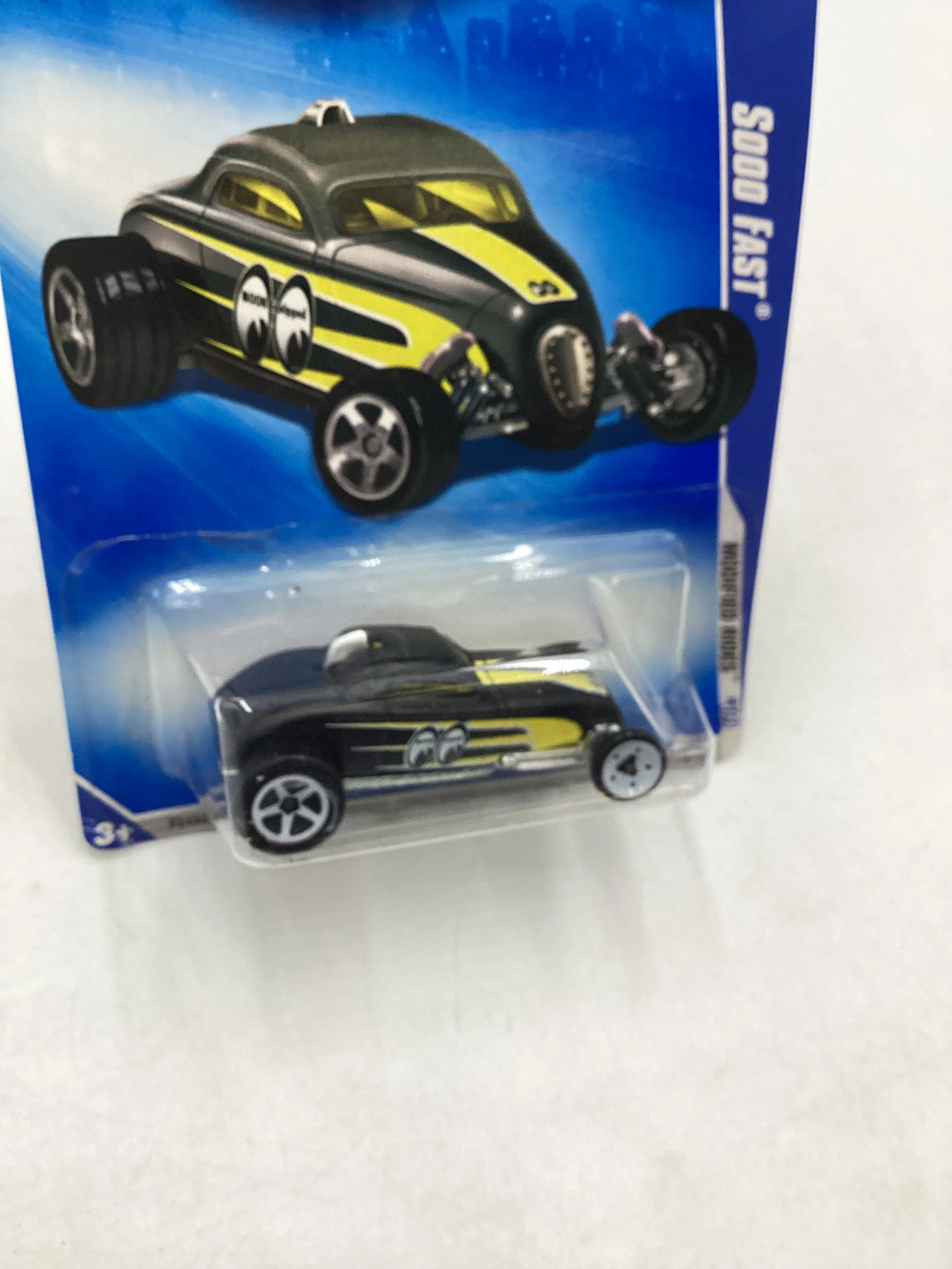 2009 Hot Wheels #160 Sooo Fast Black Mooneyes 97E - Image 5