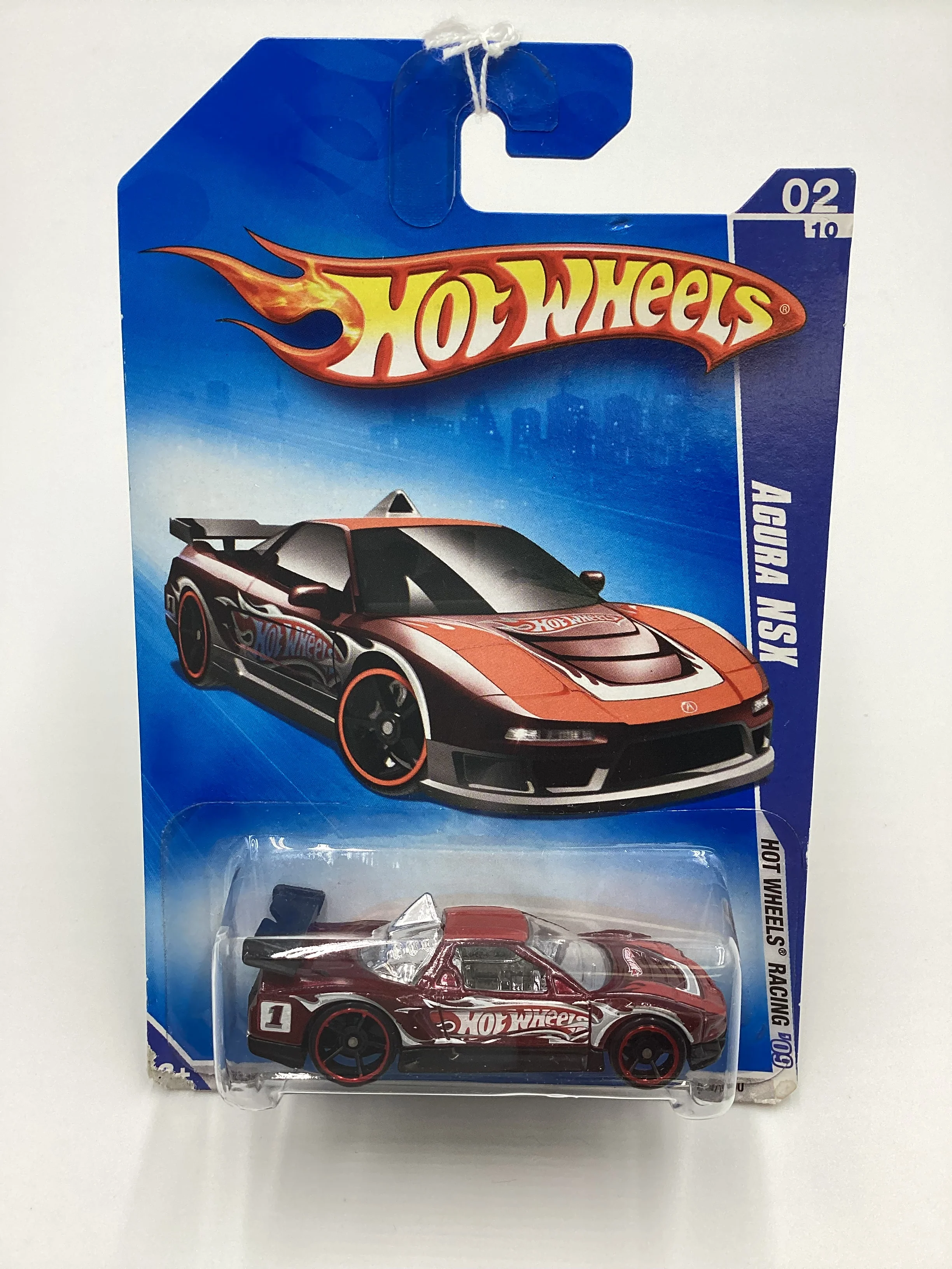 2009 Hot Wheels #68 Acura NSX Maroon 106A - Image 2