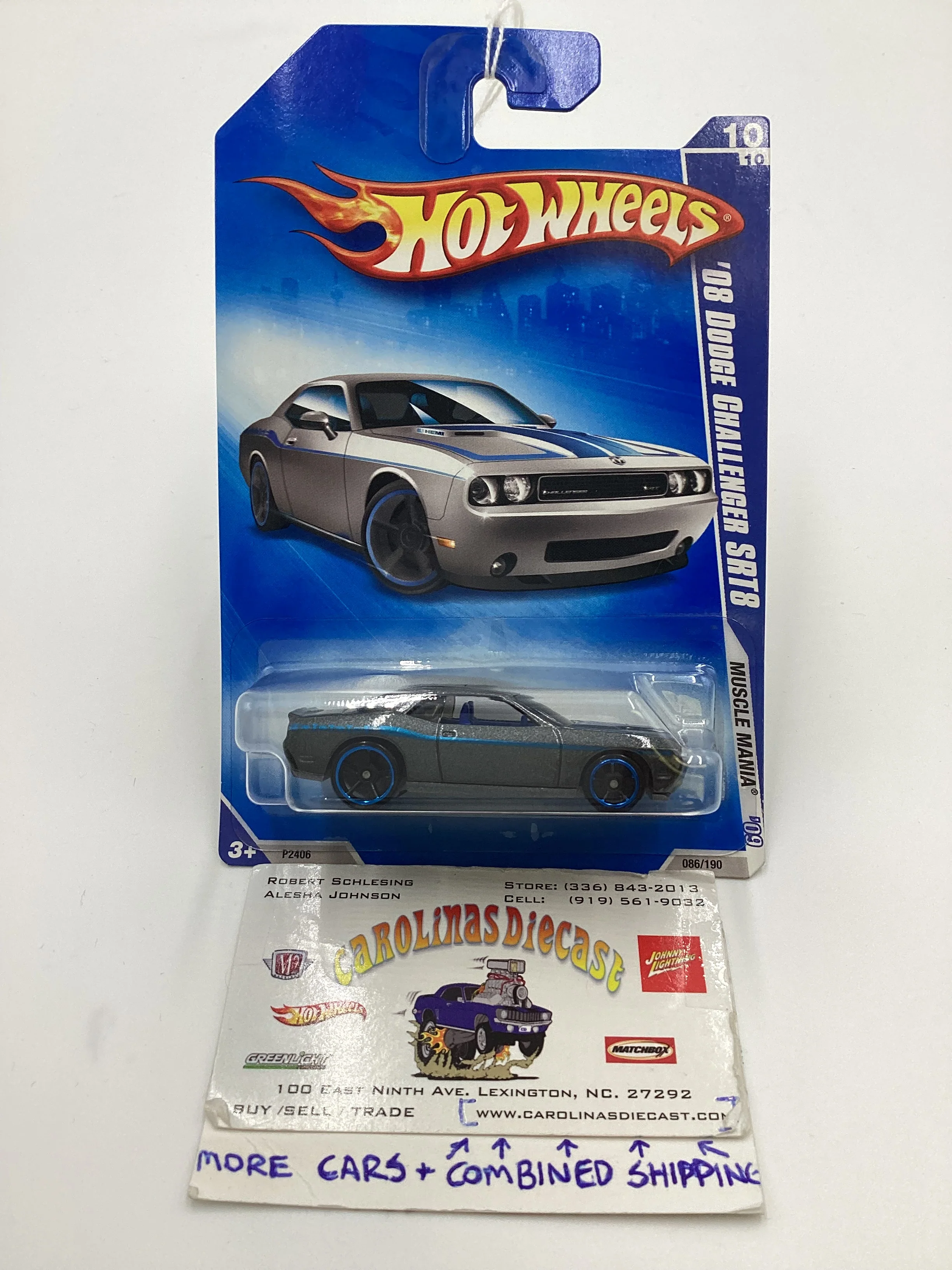 2009 Hot Wheels #86 08 Dodge Challenger SRT8 Gray 47F