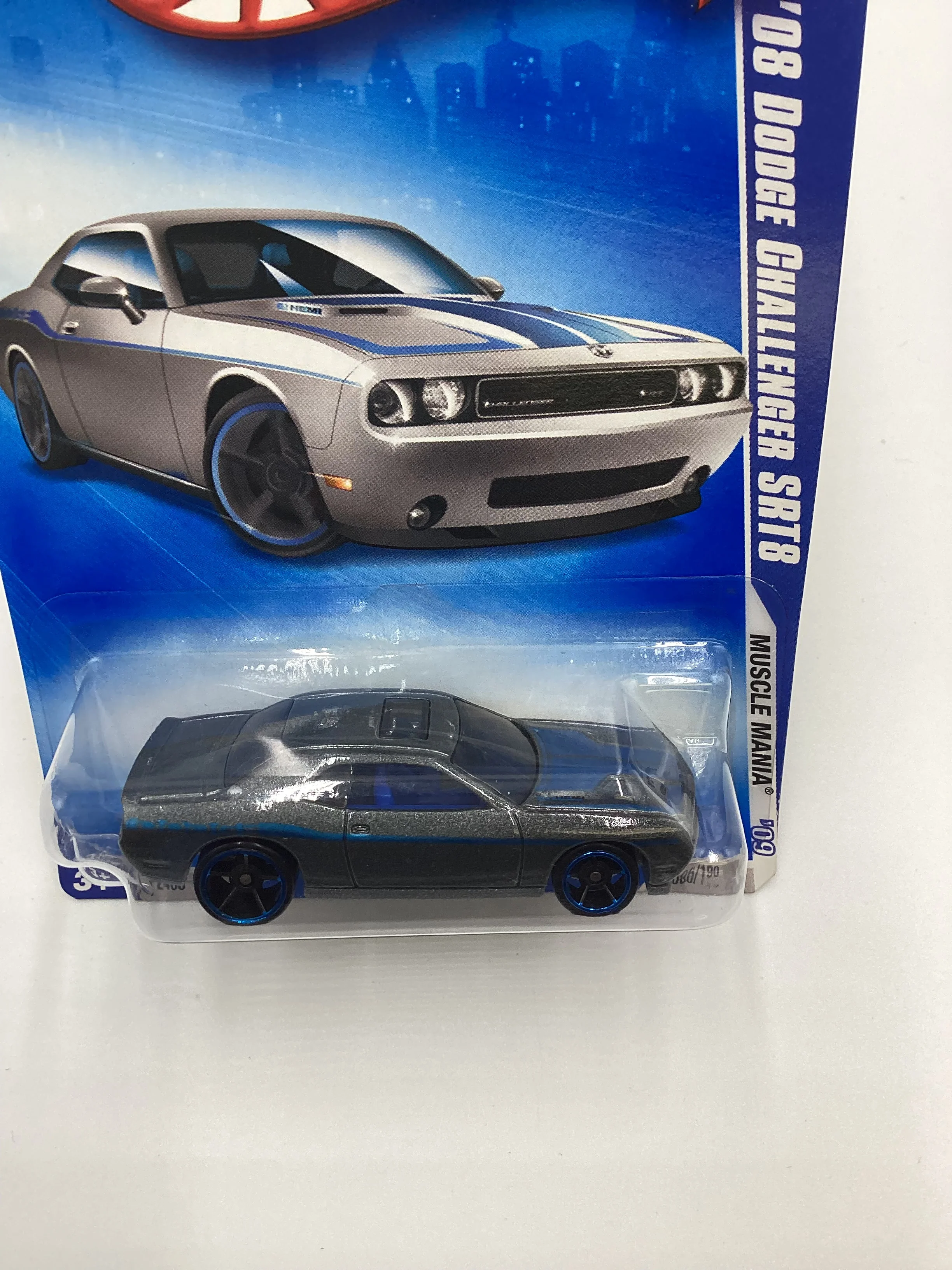 2009 Hot Wheels #86 08 Dodge Challenger SRT8 Gray 47F - Image 6