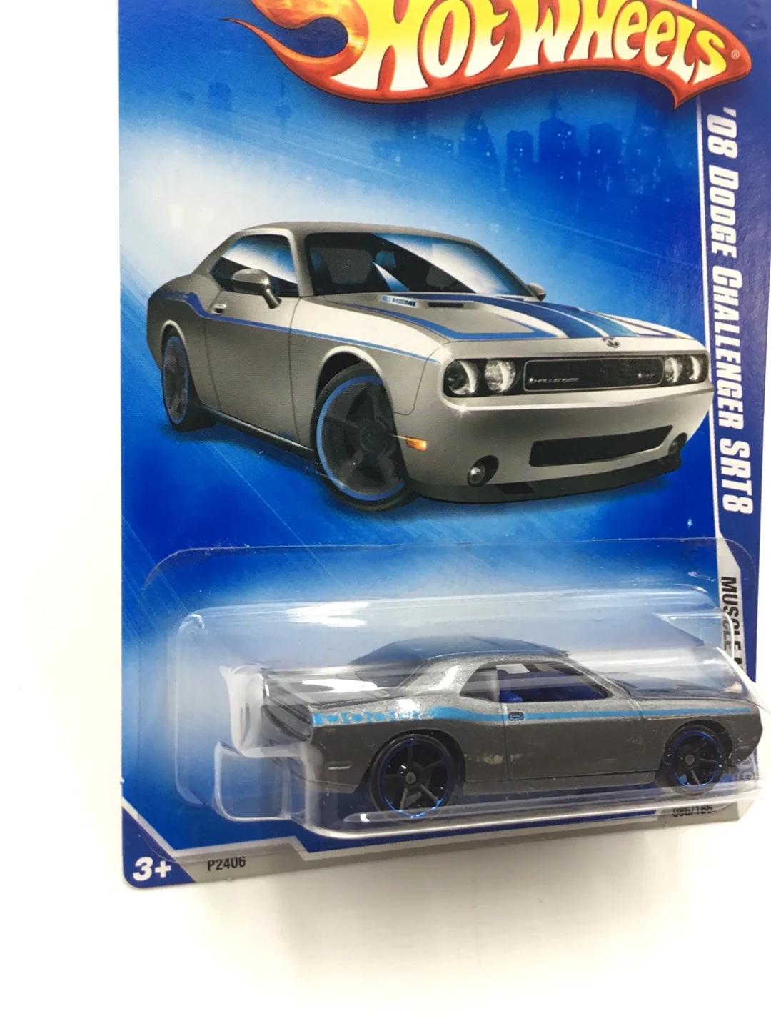 2009 Hot Wheels #86 08 dodge challenger SRT8 Gray U4 - Image 3