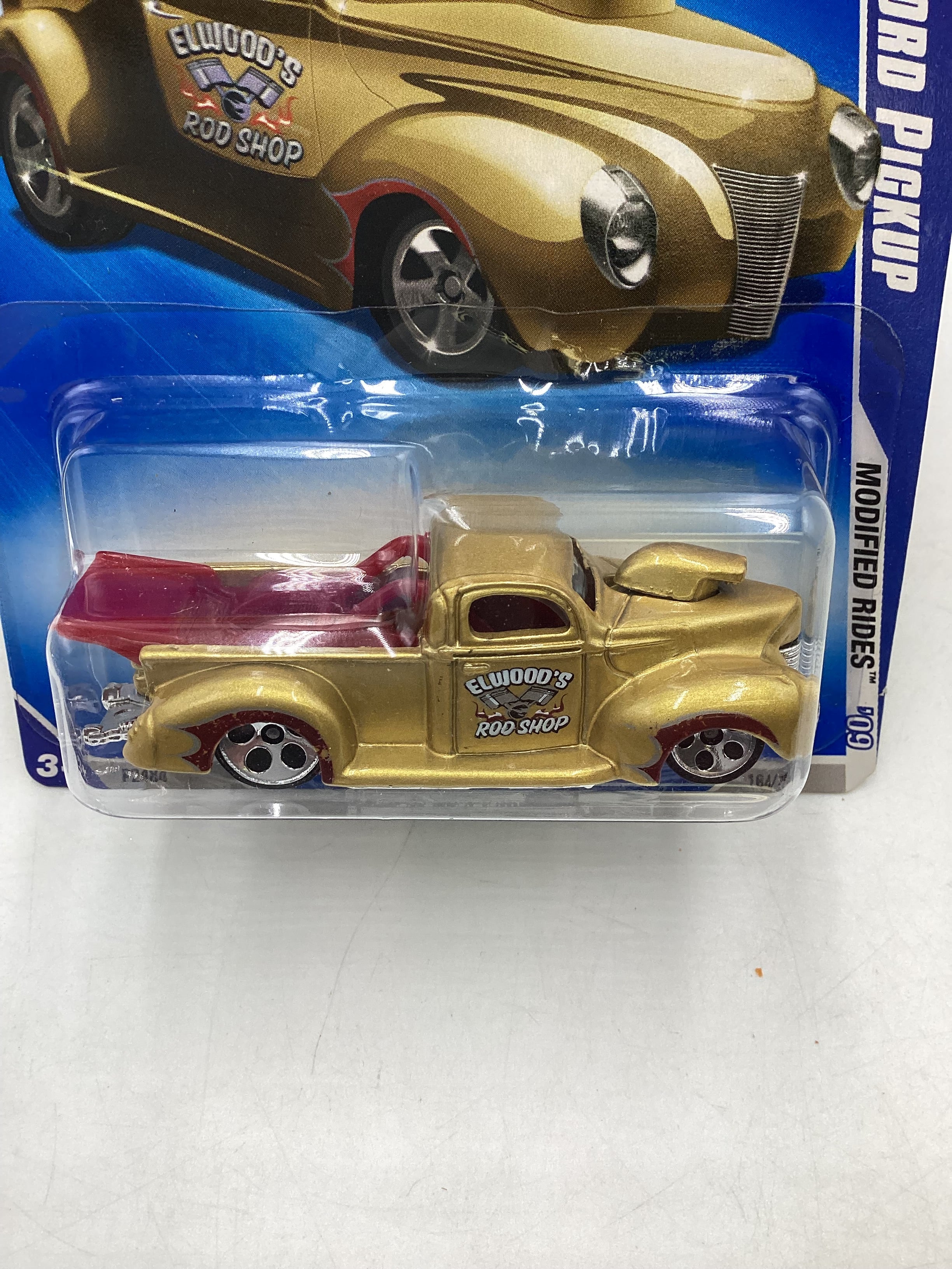 2009 Hot Wheels Modified Rides #164 40 Ford Pickup Gold 5 Dot Wheels 28E - Image 3