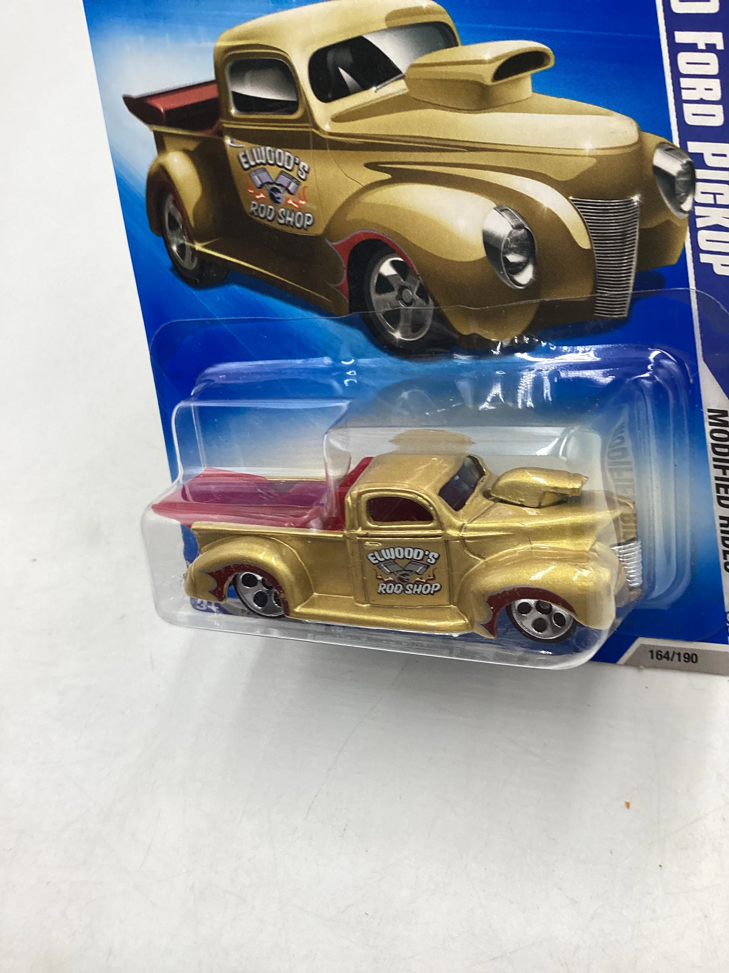 2009 Hot Wheels Modified Rides #164 40 Ford Pickup Gold 5 Dot Wheels 28E - Image 4