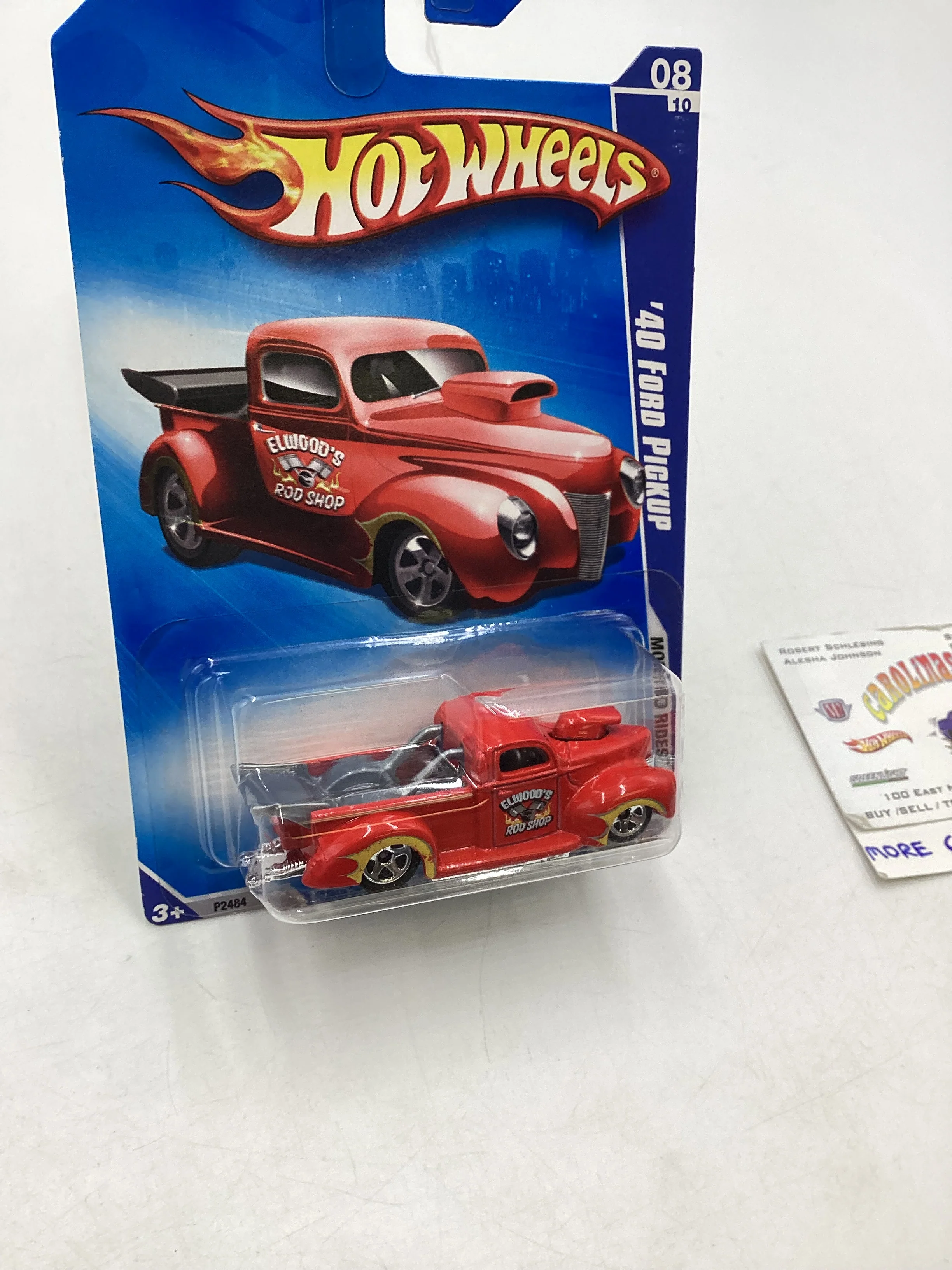 2009 Hot Wheels Modified Rides #164 40 Ford Pickup Red 24D - Image 5
